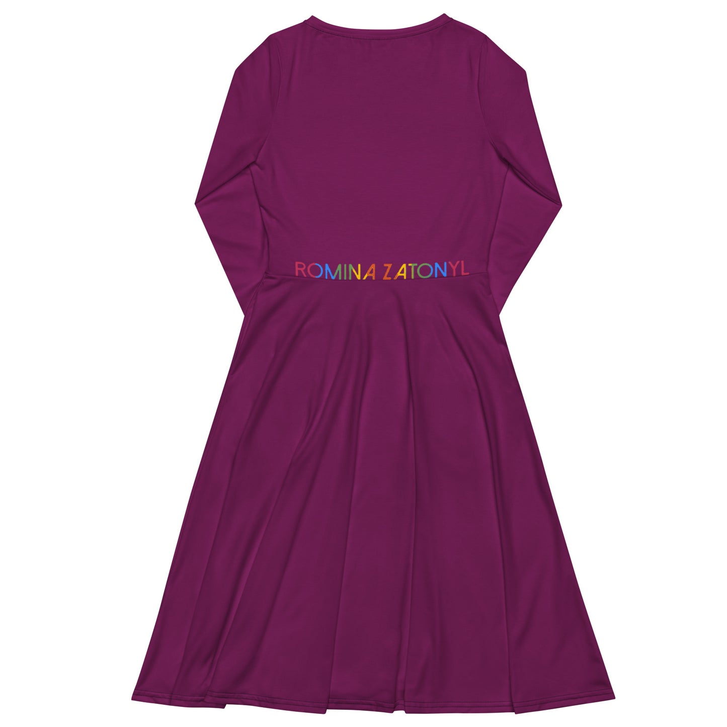 Vestido midi violeta/liso RZ