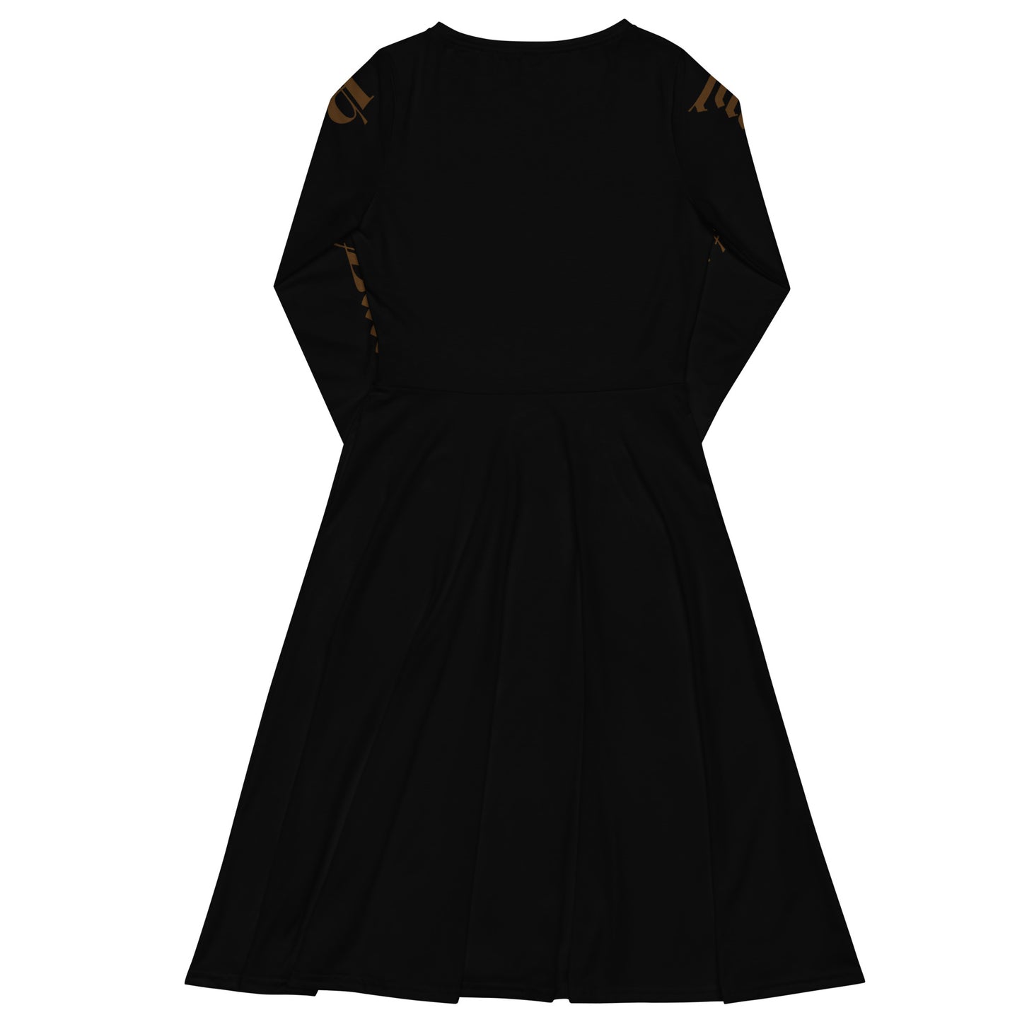 Vestido midi negro liso RZ