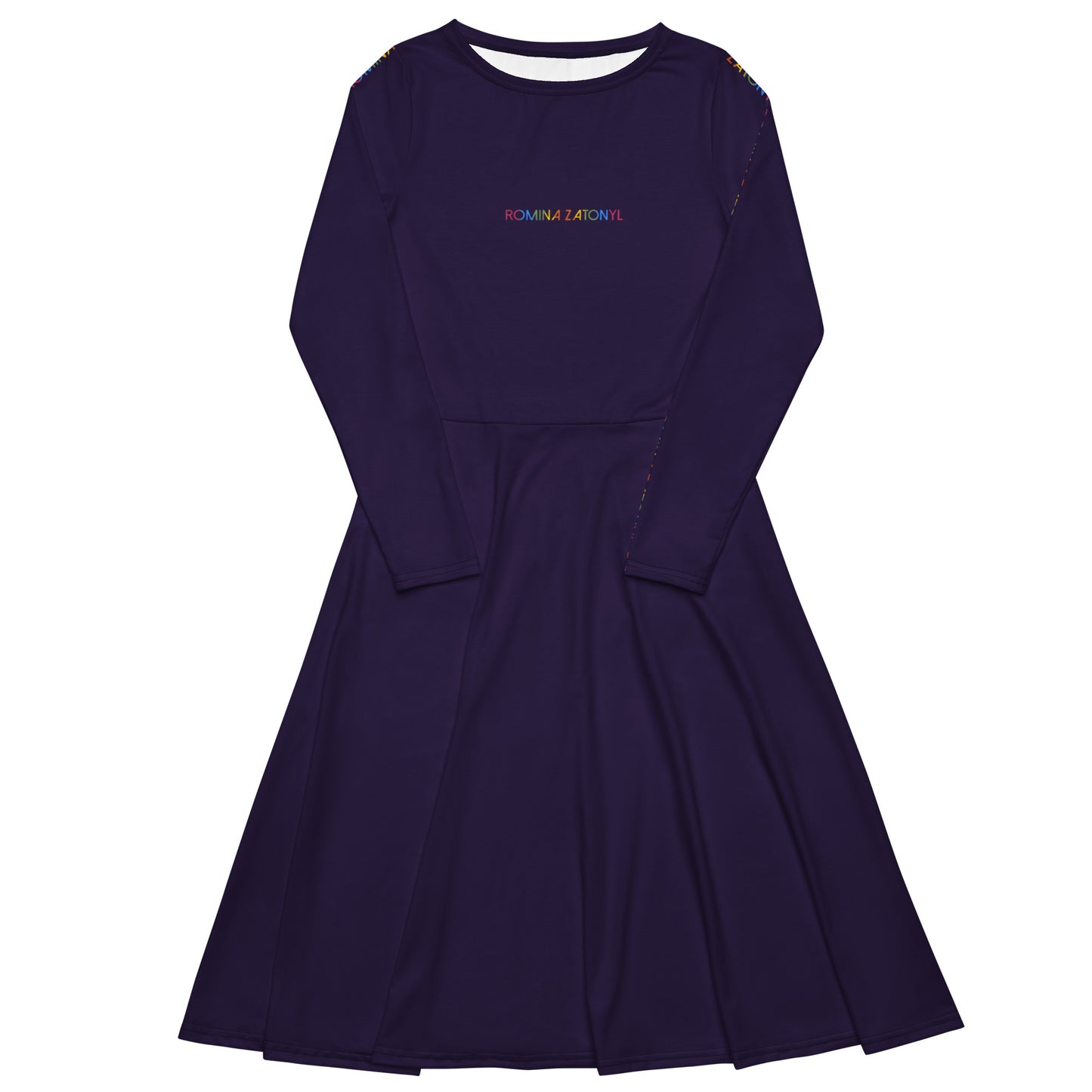 Vestido midi RZ, liso
