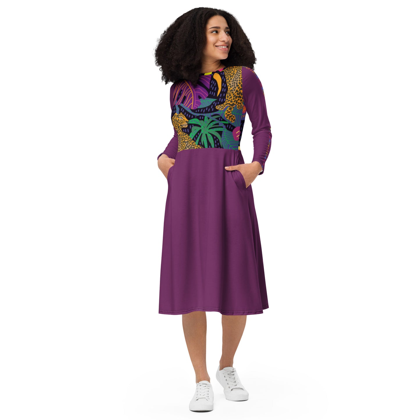 Vestido midi RZ Leopard
