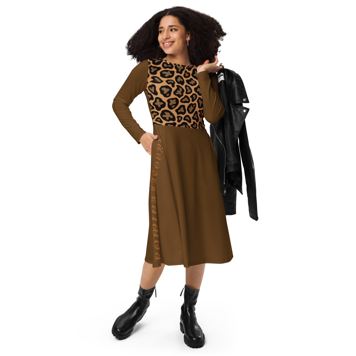 Vestido midi RZ Leopard
