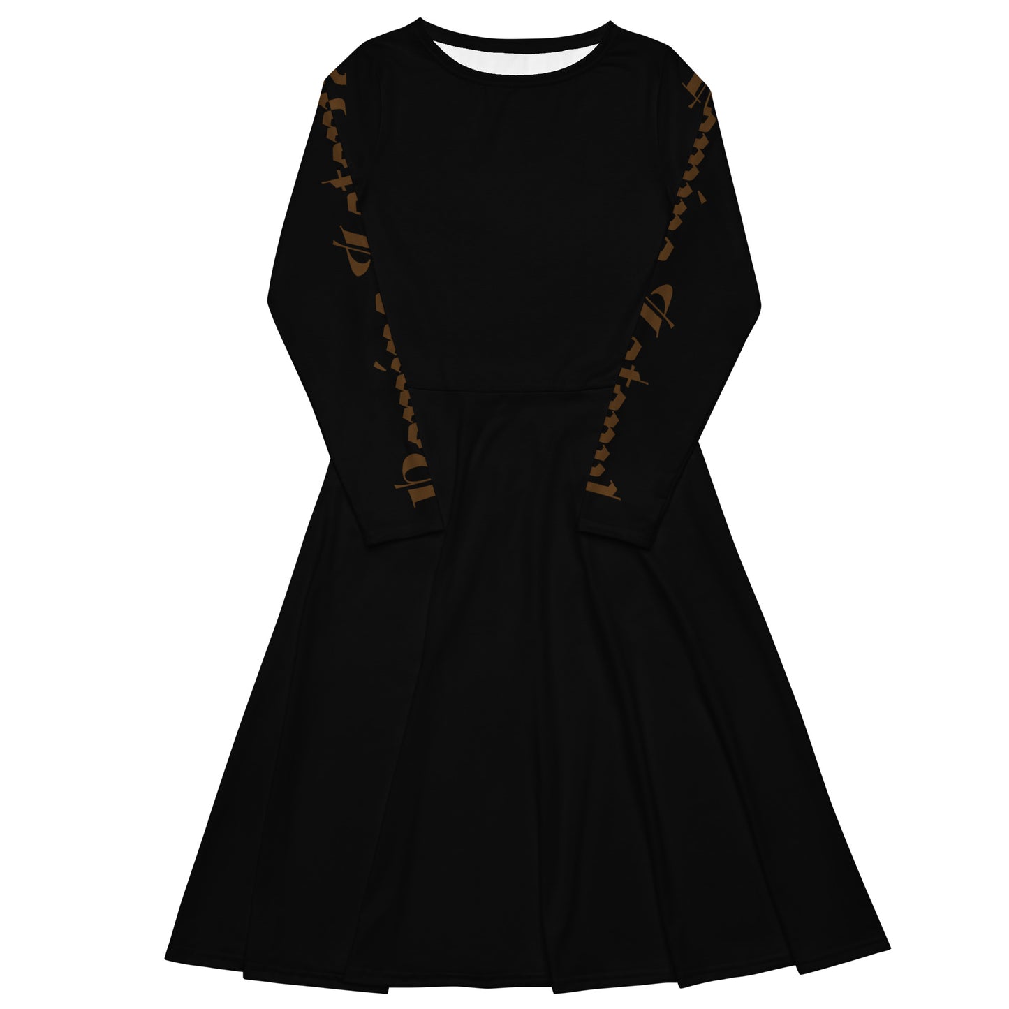 Vestido midi negro liso RZ