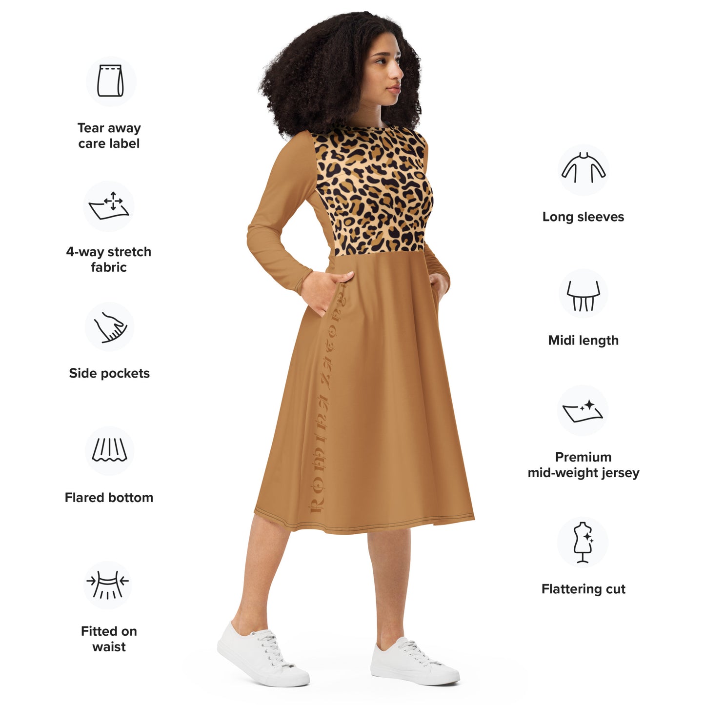 Vestido midi RZ Leopard