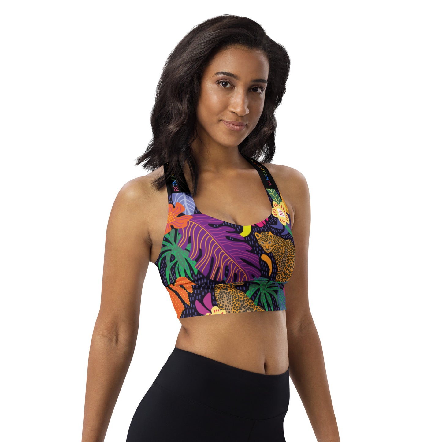 Sujetador deportivo ancho RZ Leopard