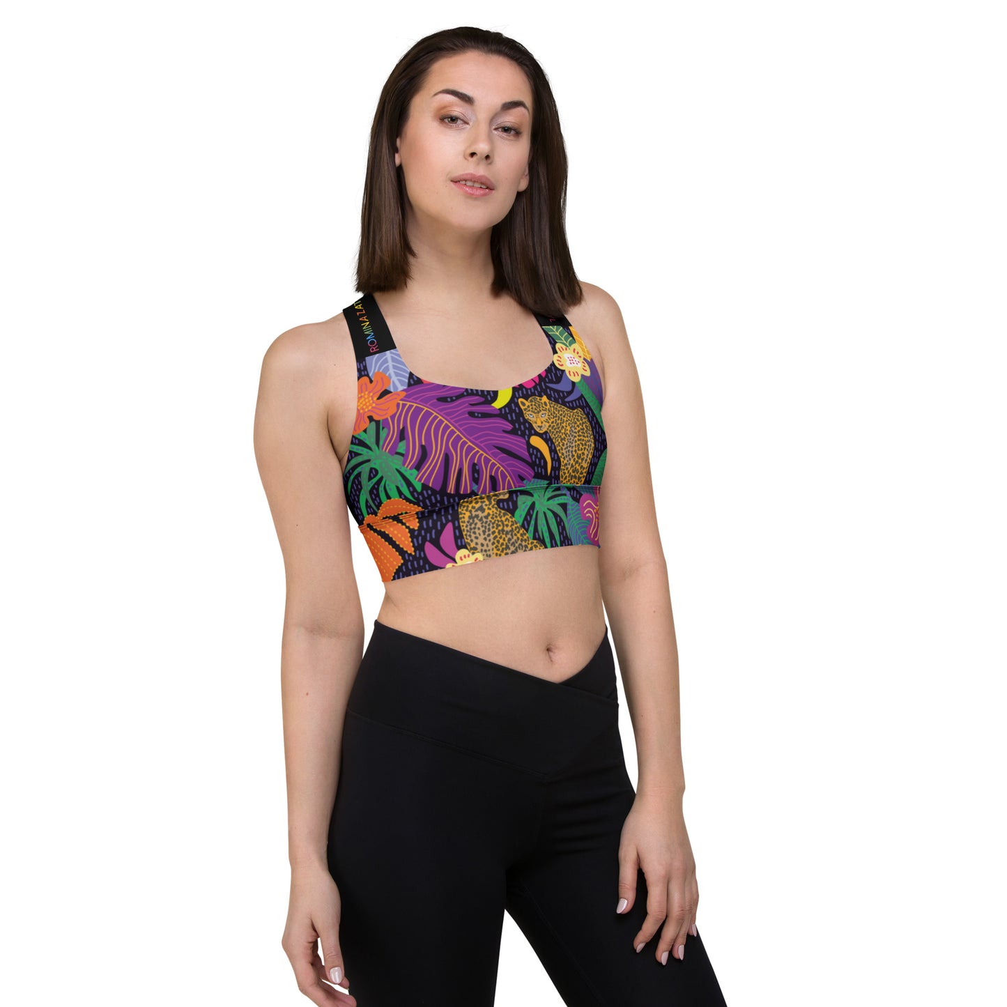 Sujetador deportivo ancho RZ Leopard