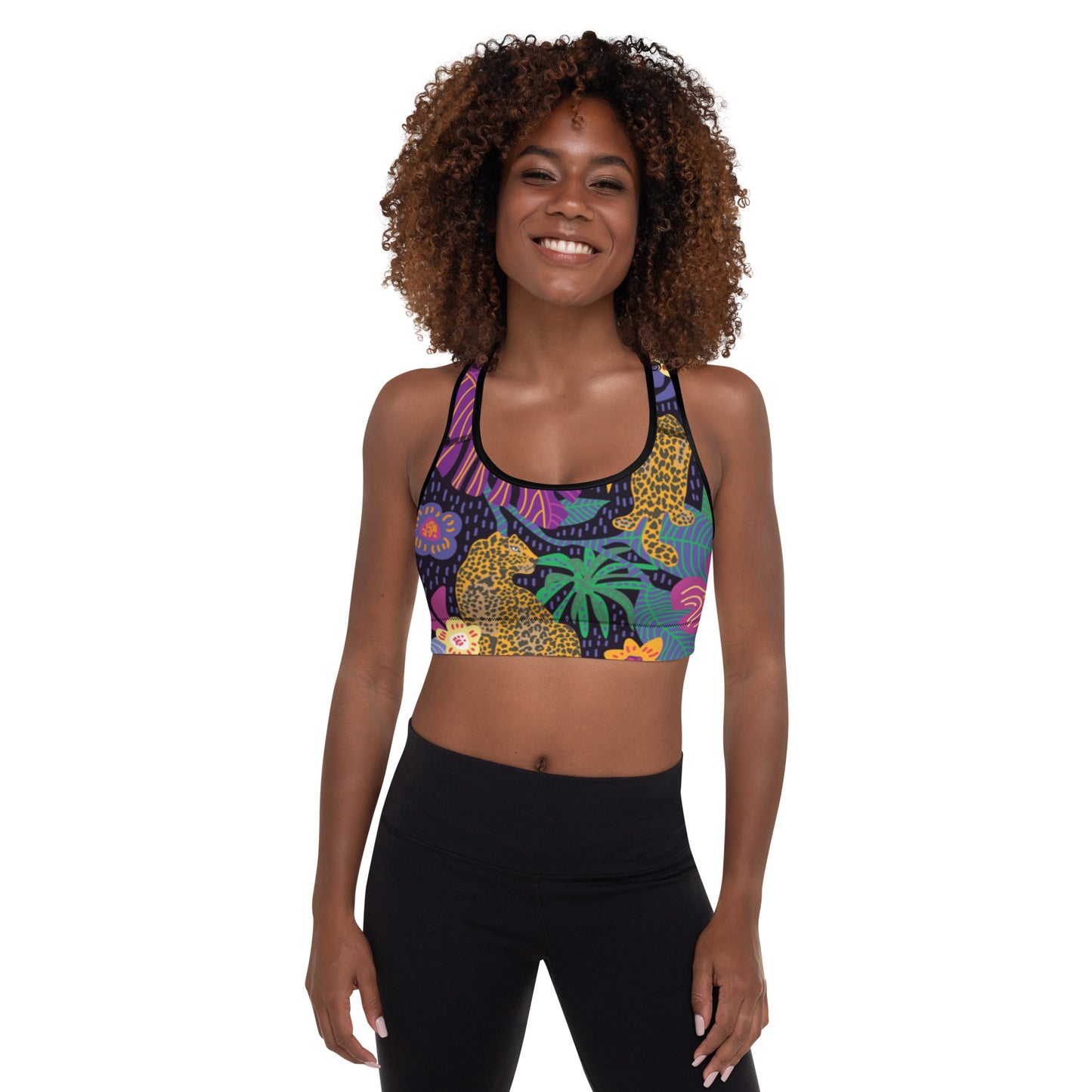 Sujetador deportivo con relleno RZ Leopard