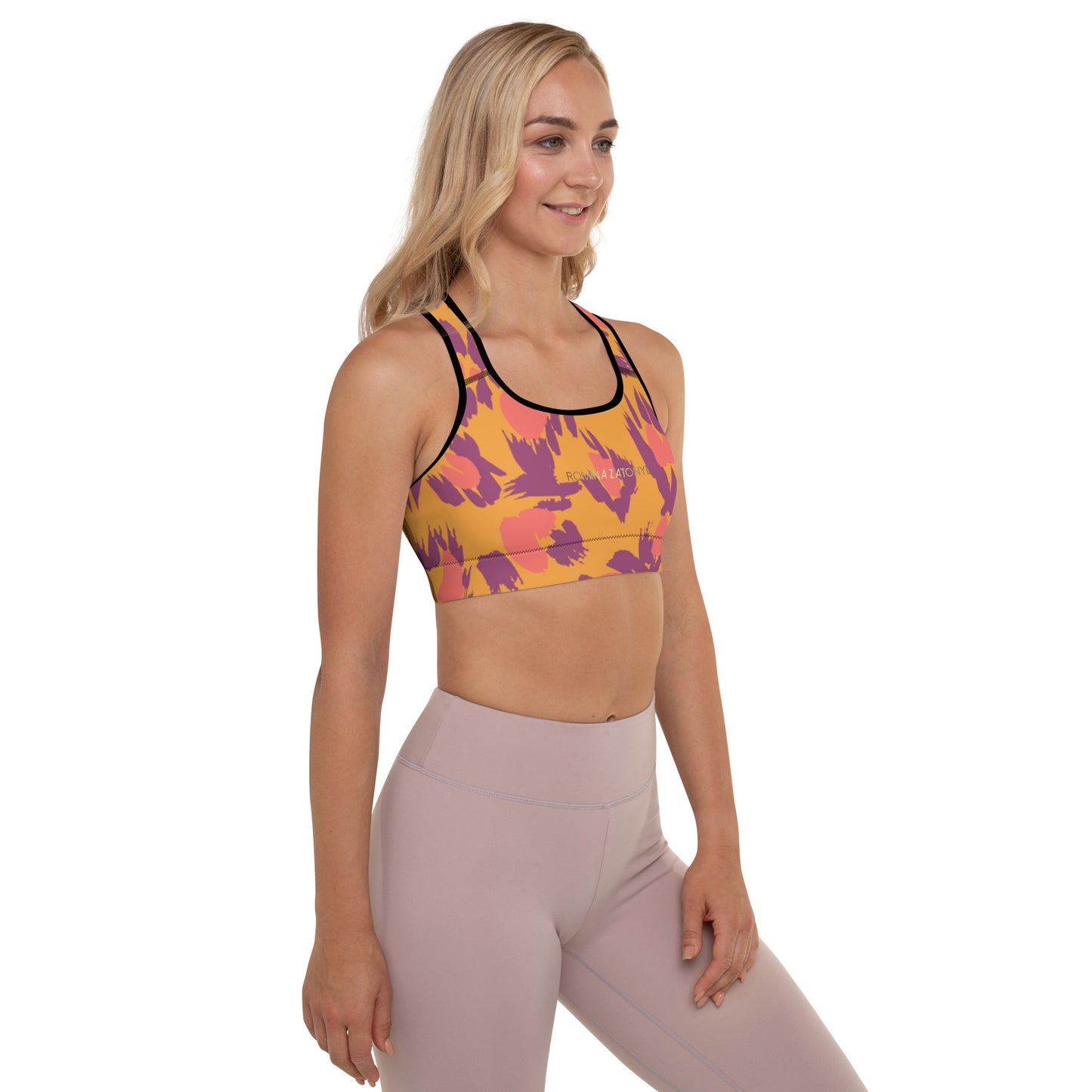 Sujetador deportivo con relleno RZ Leopard