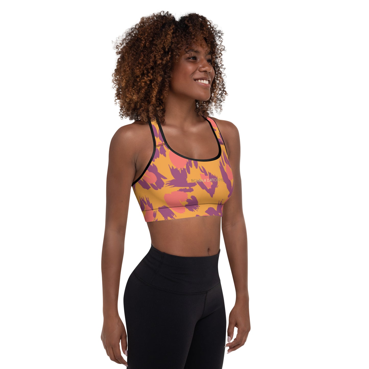 Sujetador deportivo con relleno RZ Leopard