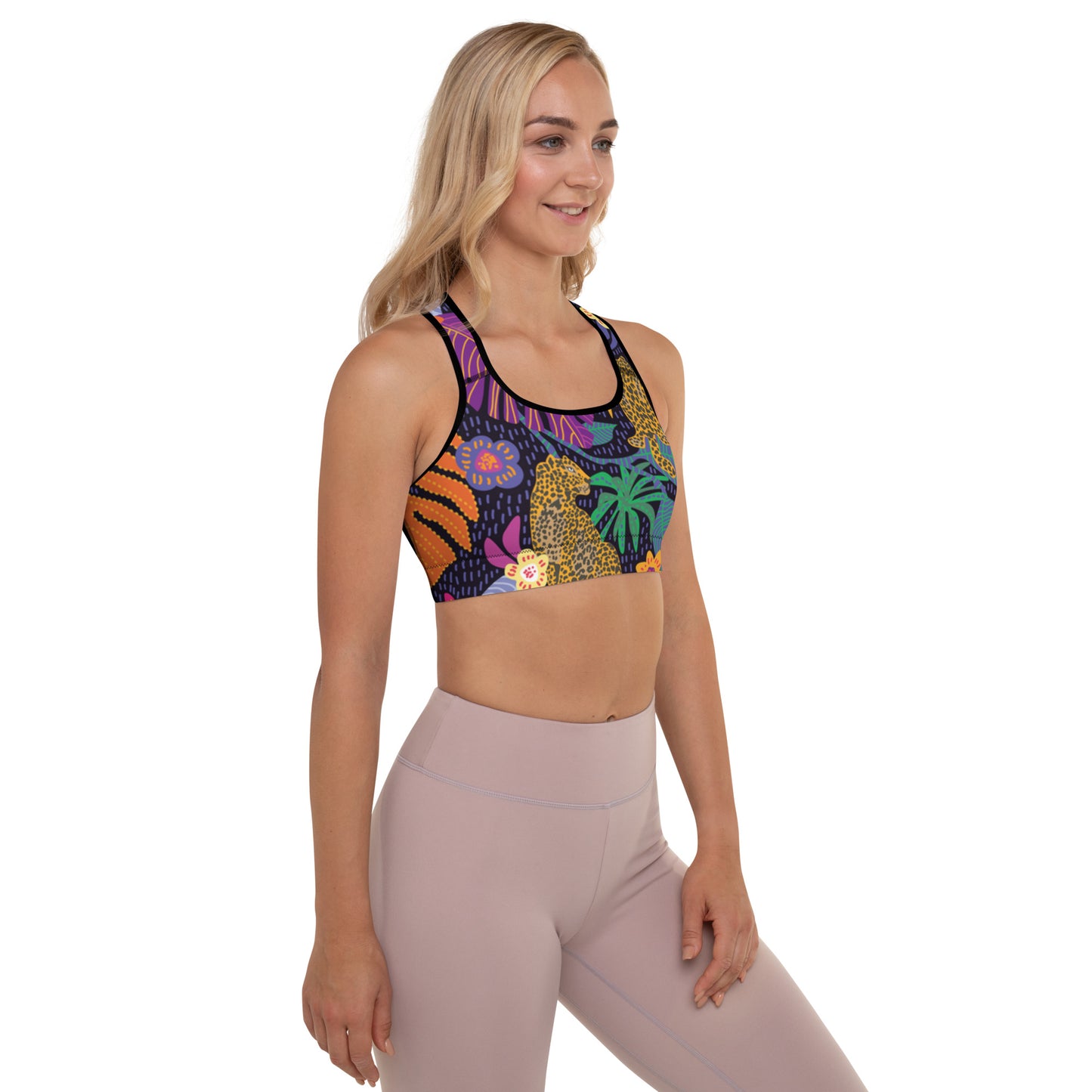 Sujetador deportivo con relleno RZ Leopard