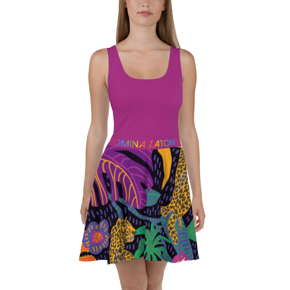 Vestido skater RZ Leopard