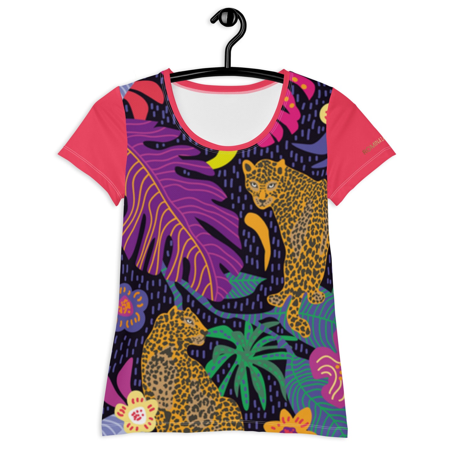 Camiseta deportiva RZ Leopard, mujer