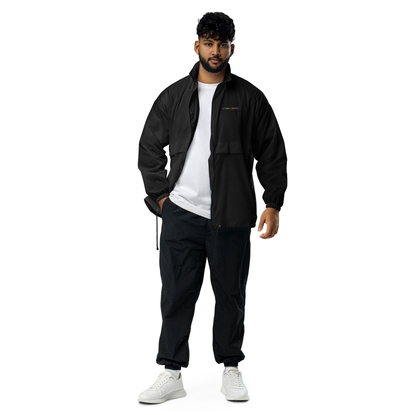 Cortavientos básico bordado RZ, unisex