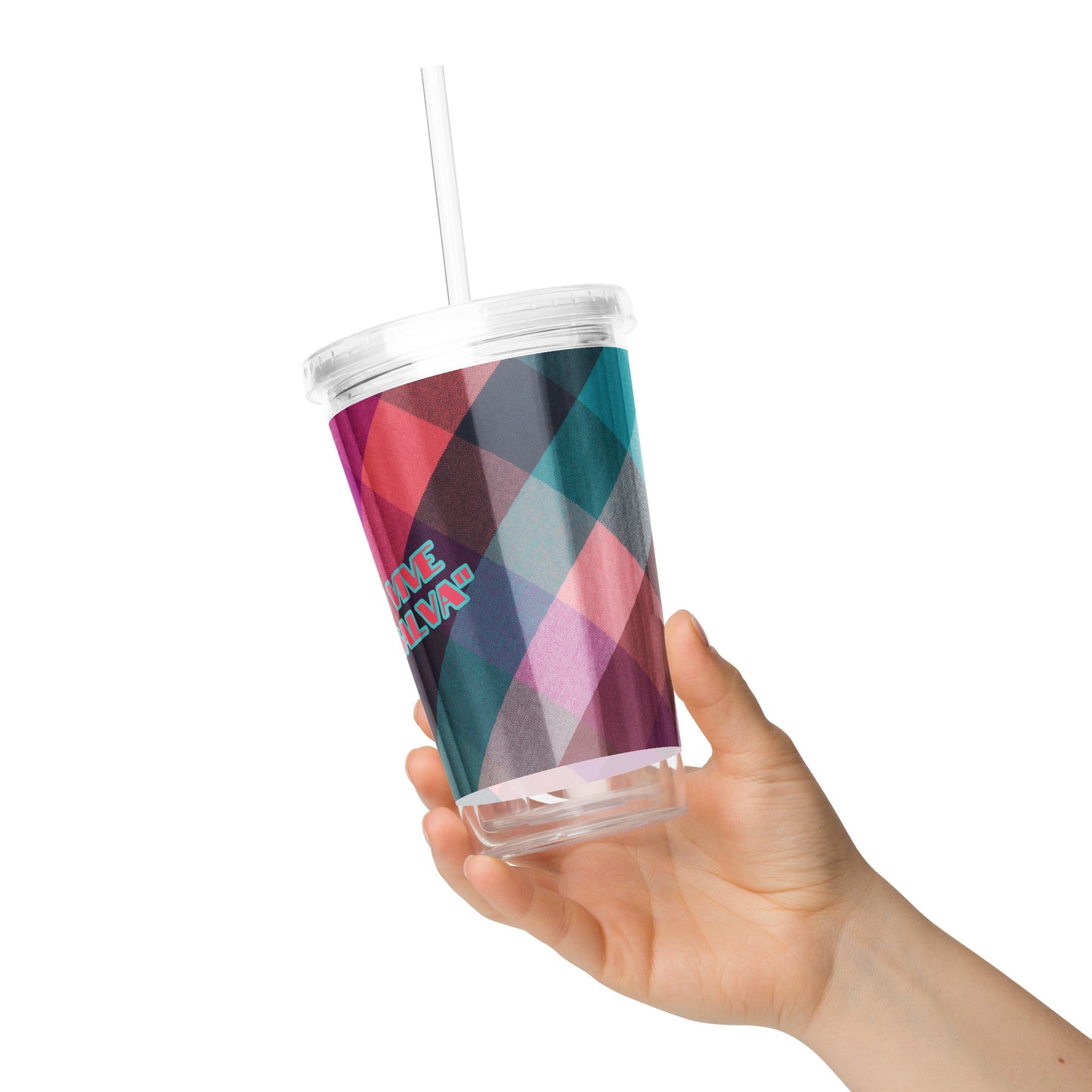 Vaso de plástico transparente del Ministerio de Liberación
