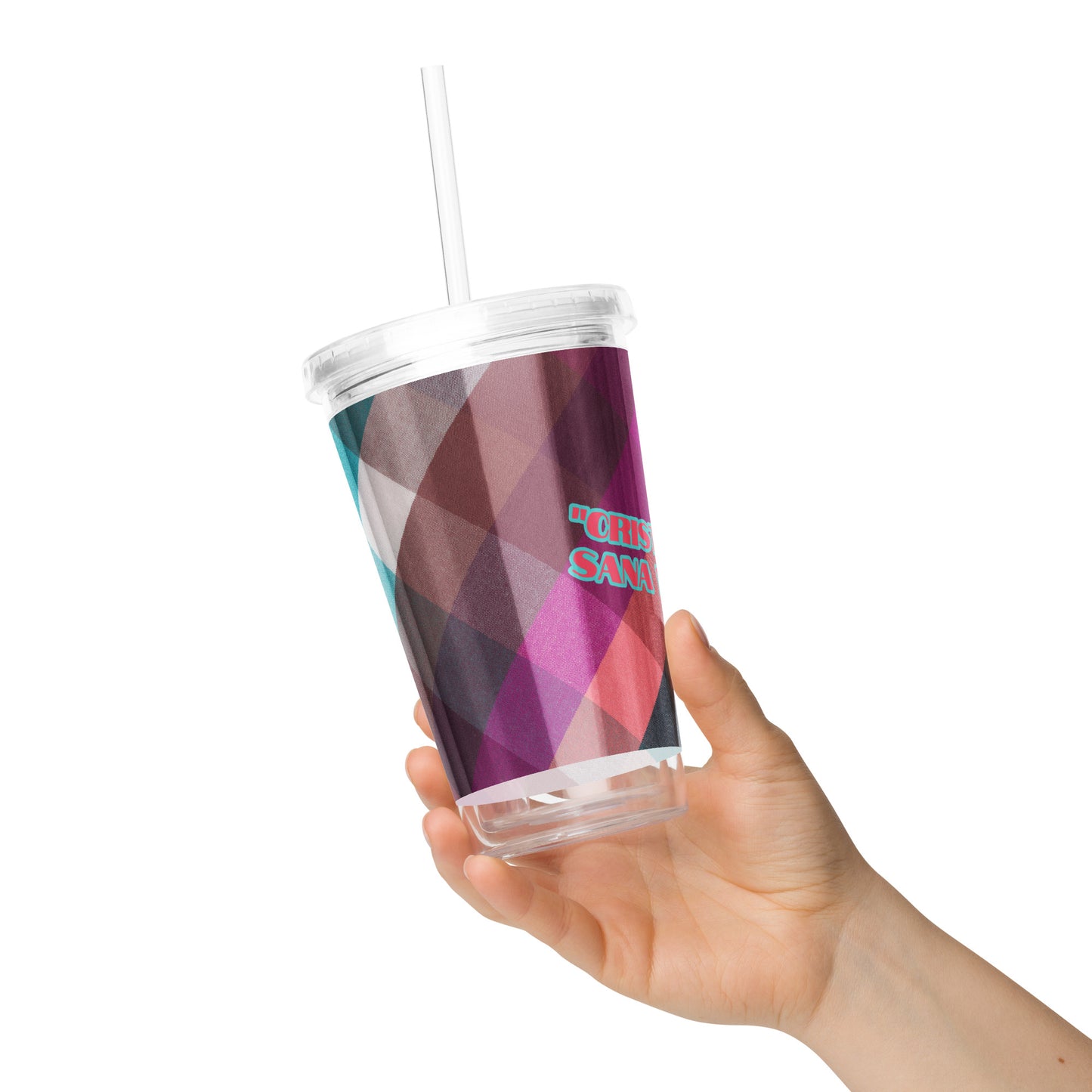 Vaso de plástico transparente del Ministerio de Liberación