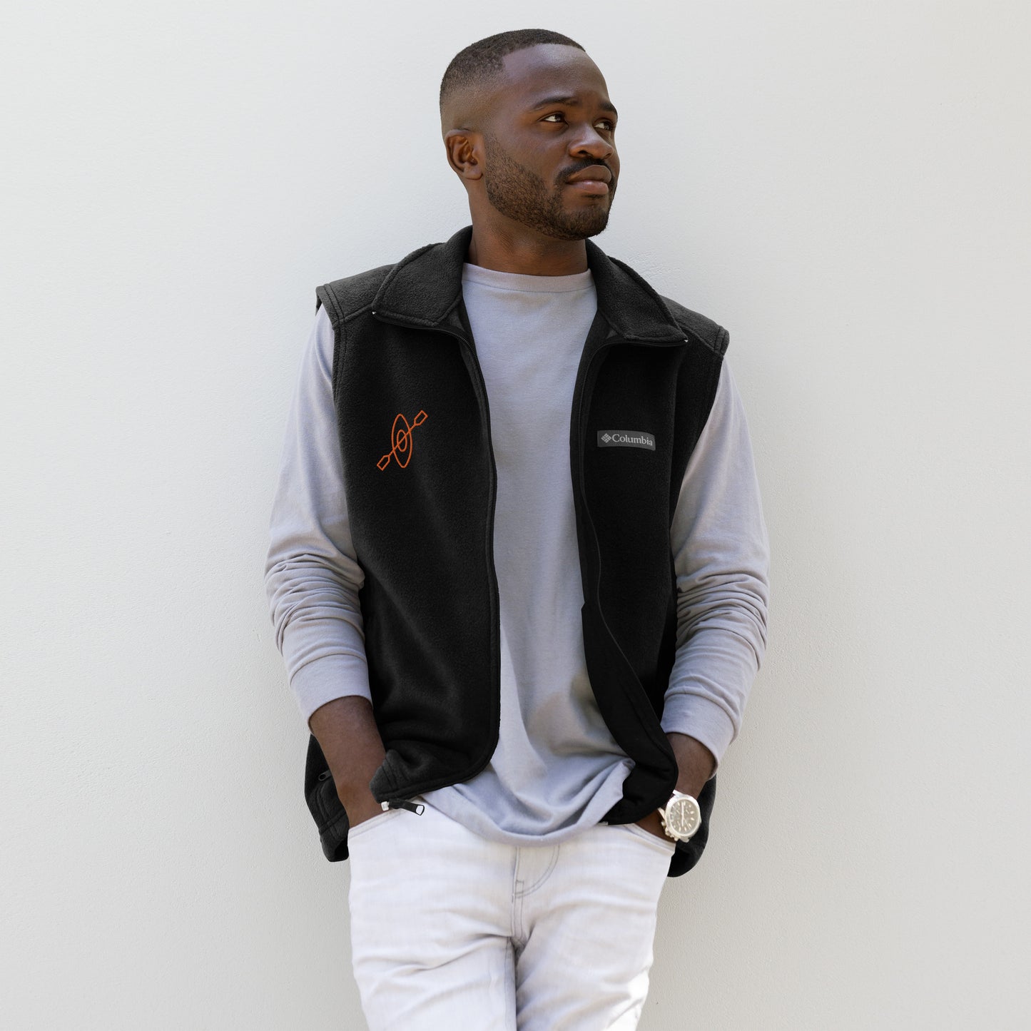 Chaqueta polar bordada Columbia, hombre