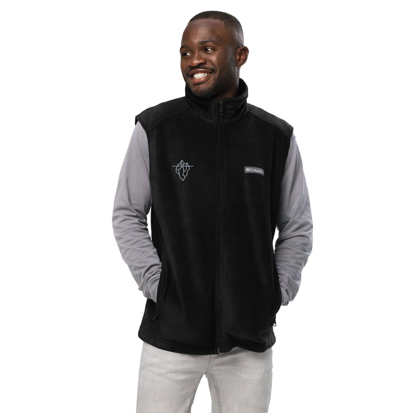 Chaqueta polar bordada Columbia, hombre