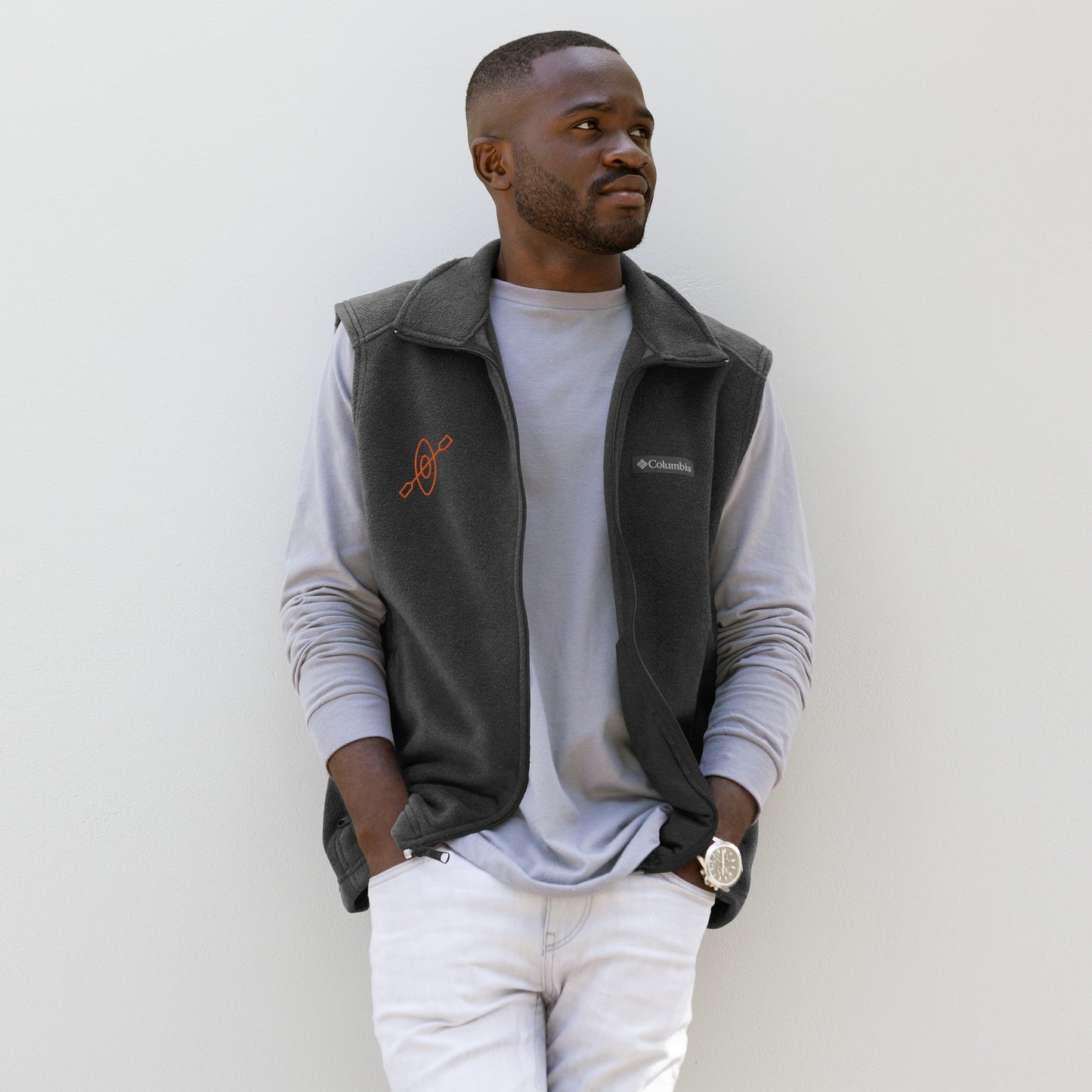 Chaqueta polar bordada Columbia, hombre