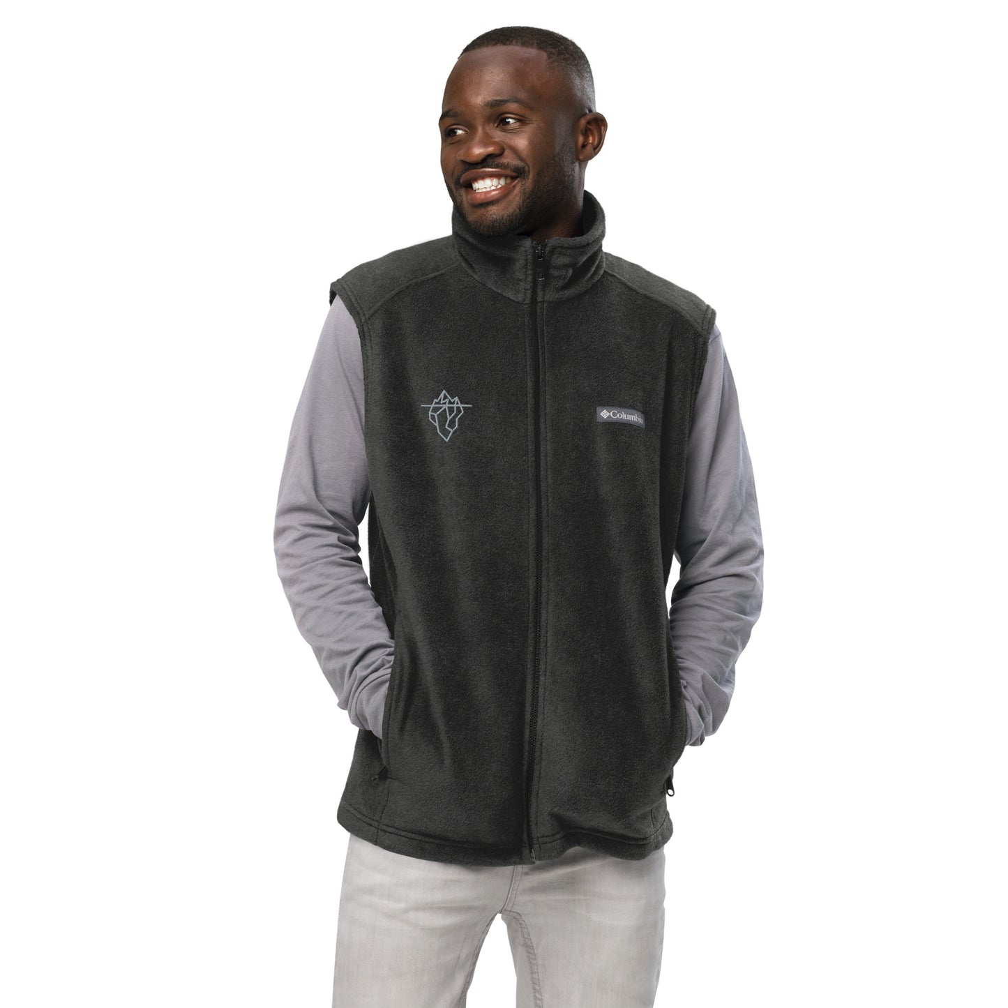 Chaqueta polar bordada Columbia, hombre