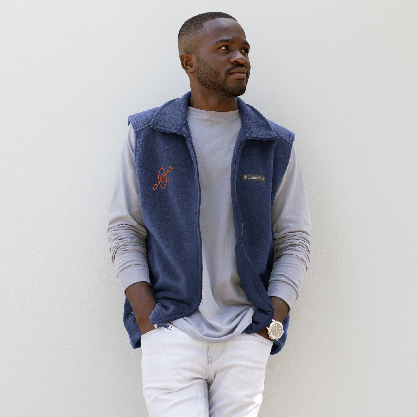 Chaqueta polar bordada Columbia, hombre
