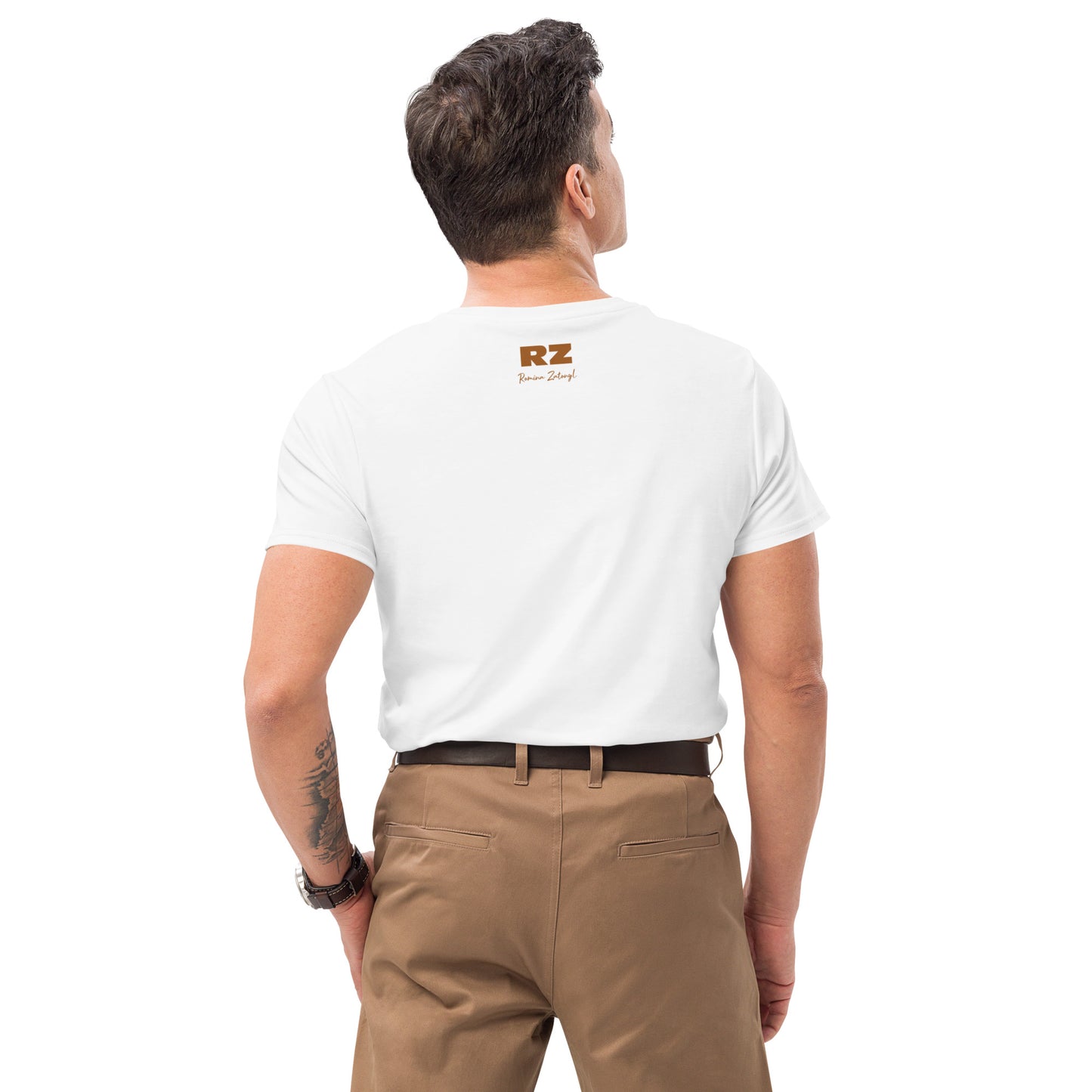 Camiseta RZ premium hombre, bordada de algodón