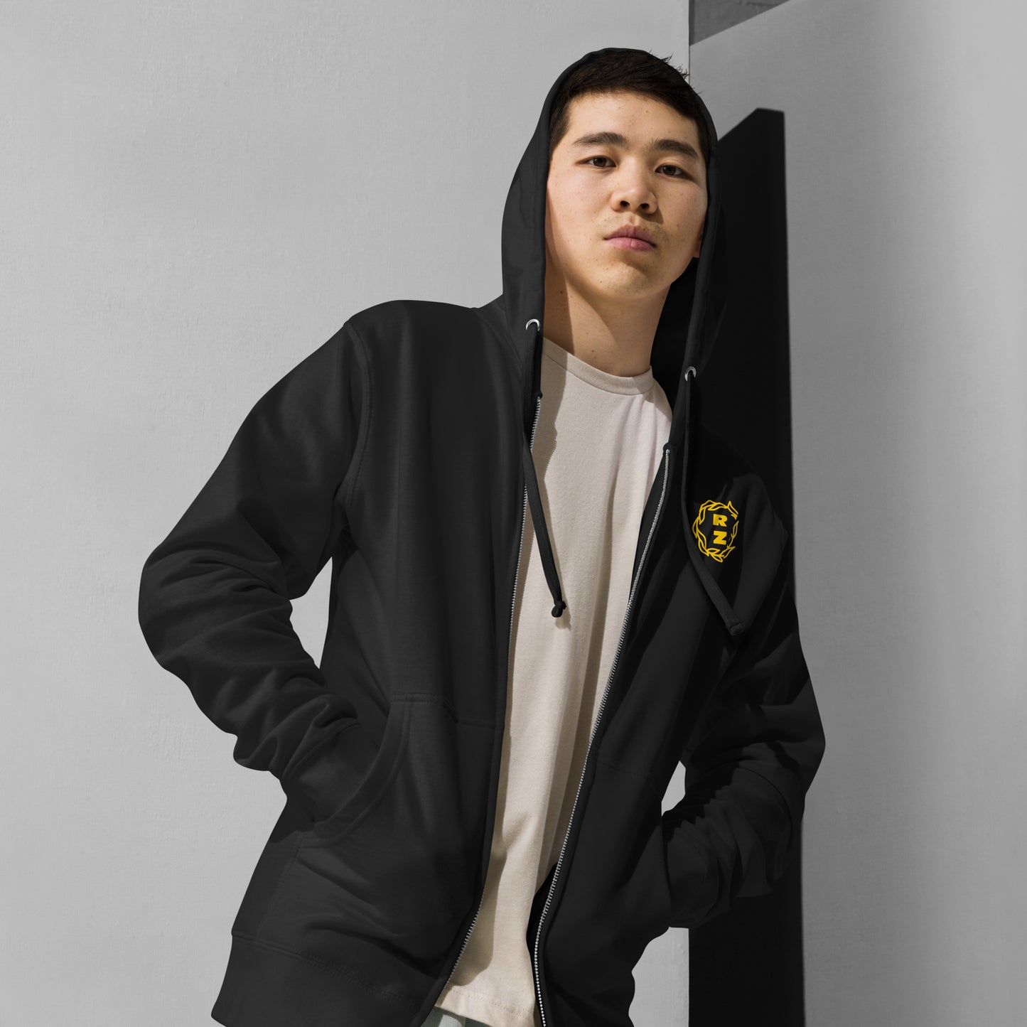 Sudadera RZ polar con capucha y cremallera unisex