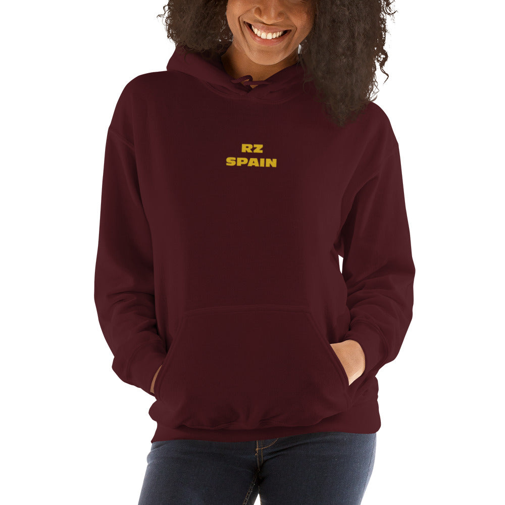Sudadera bordada y estampada RZ SPAIN con capucha unisex