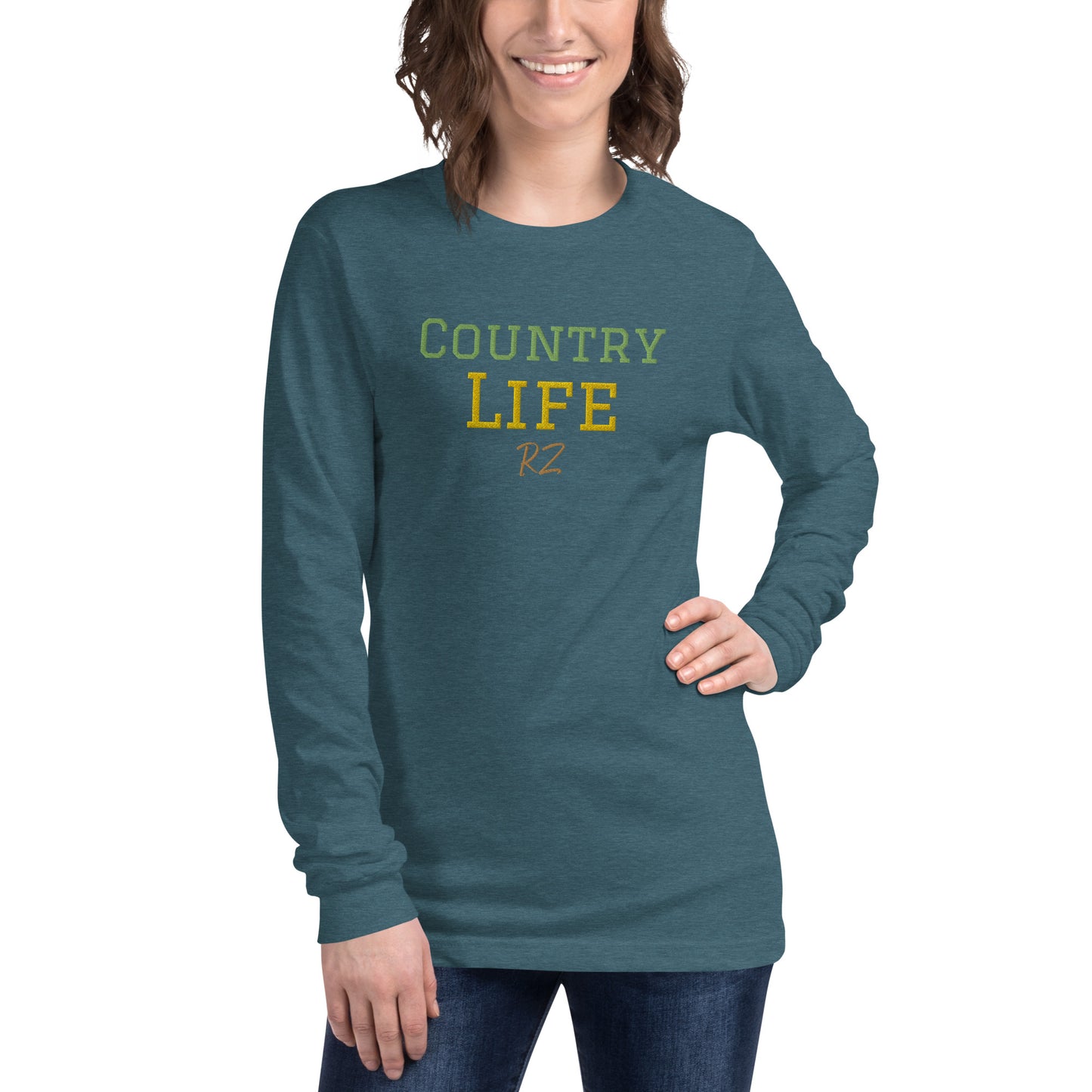 Camiseta Country Life RZ bordada, unisex
