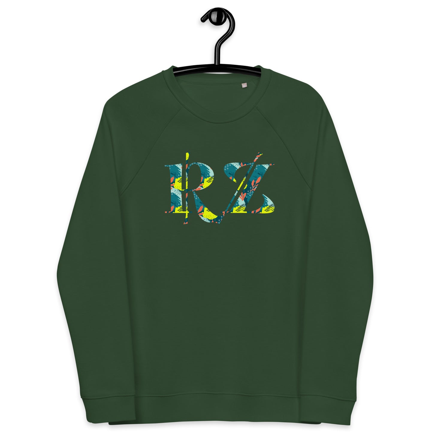 Sudadera raglán estampada RZ, unisex