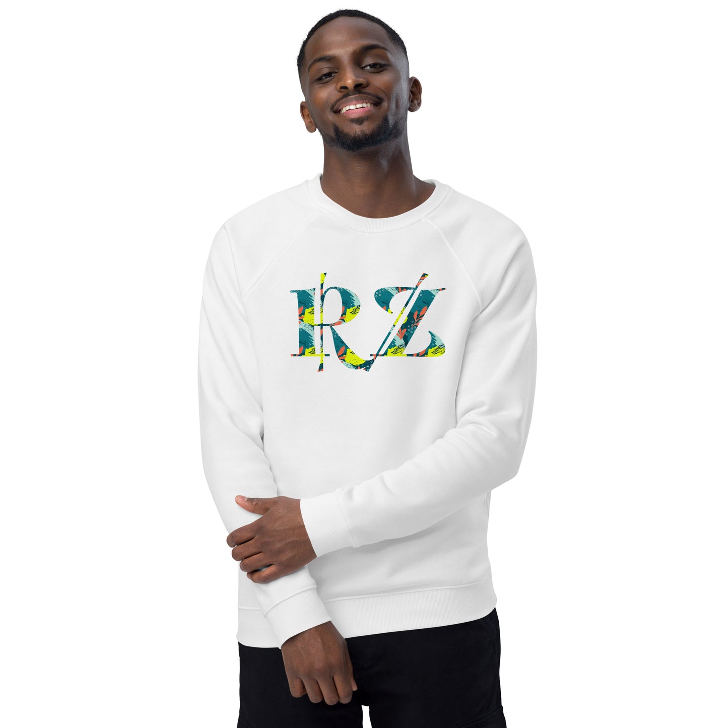 Sudadera raglán estampada RZ, unisex
