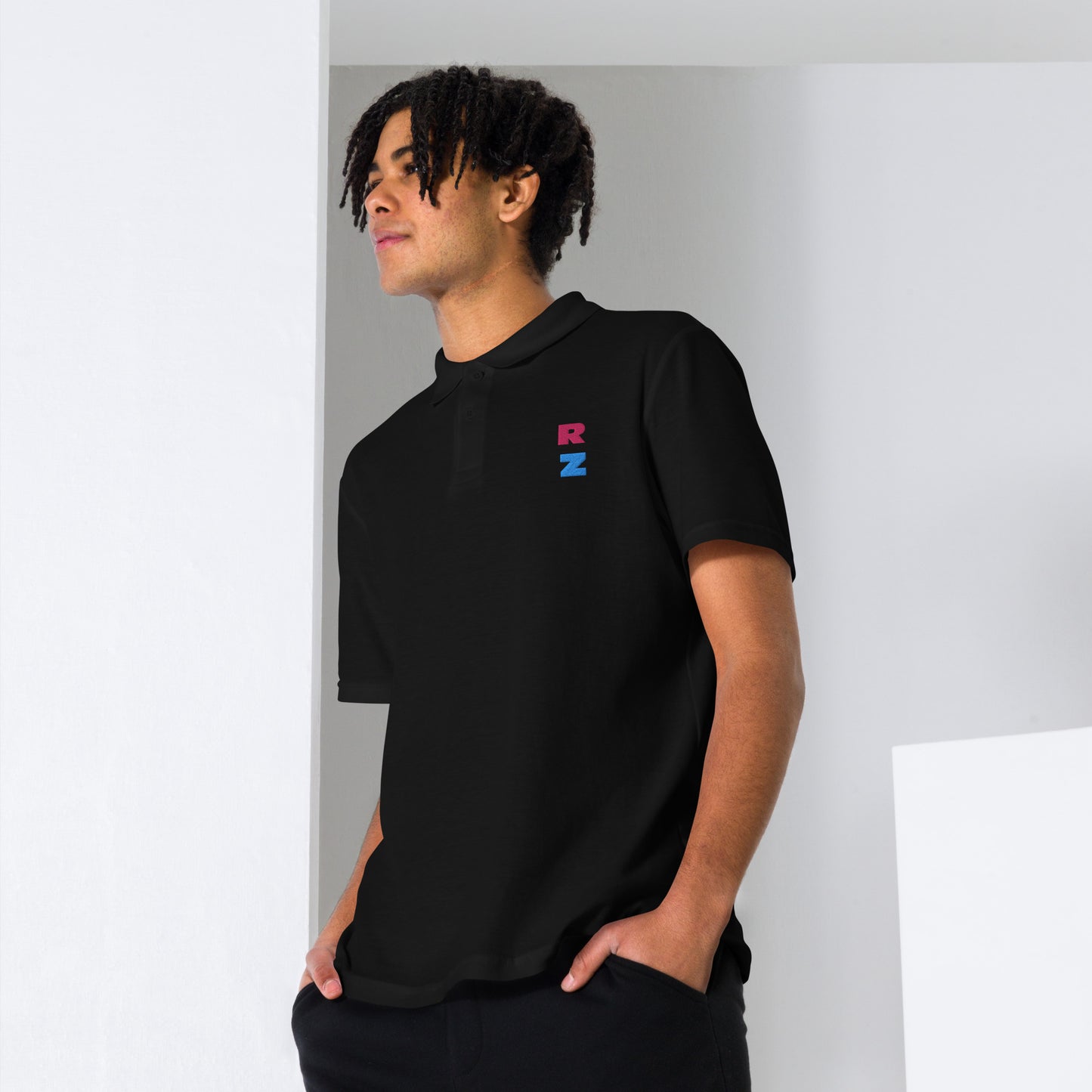 Polo de piqué bordada unisex RZ