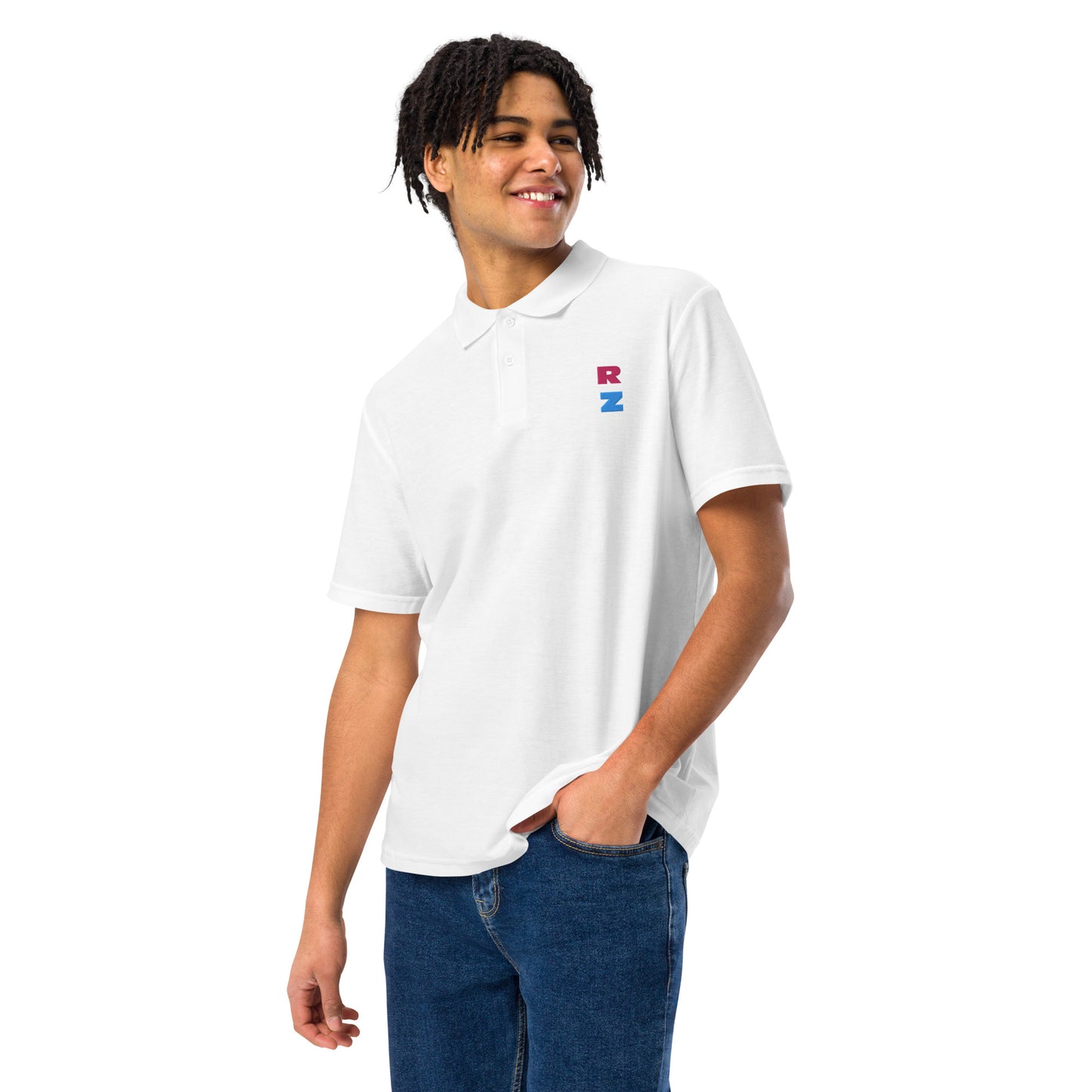 Polo de piqué bordada unisex RZ