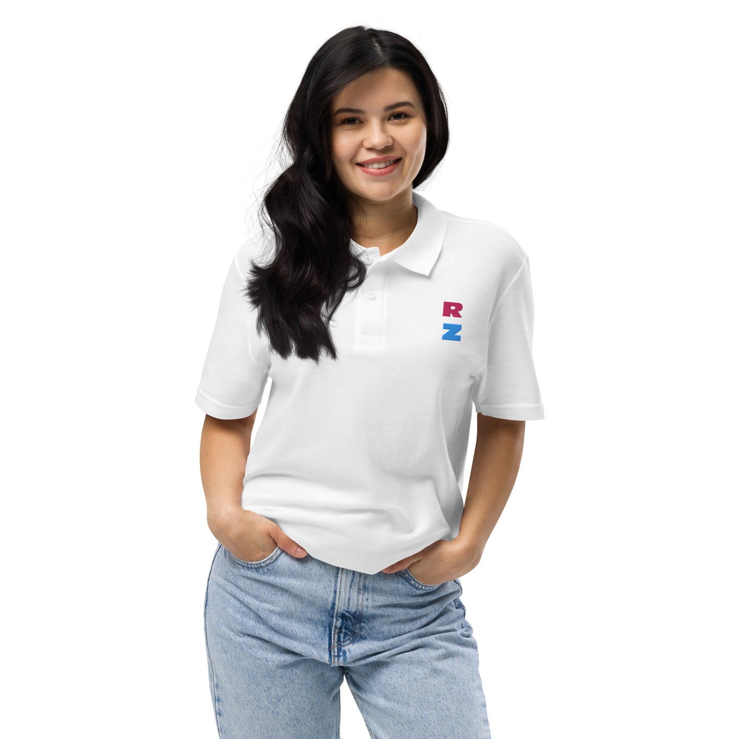 Polo de piqué bordada unisex RZ
