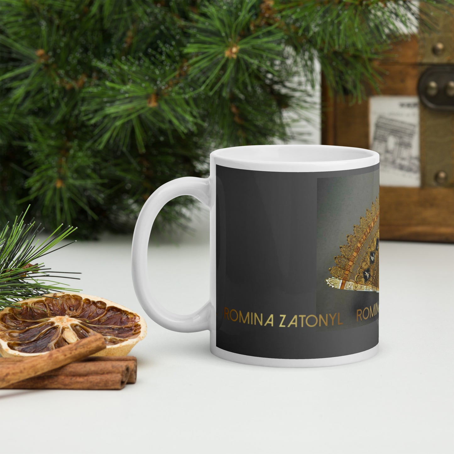 Taza blanca brillante RZ