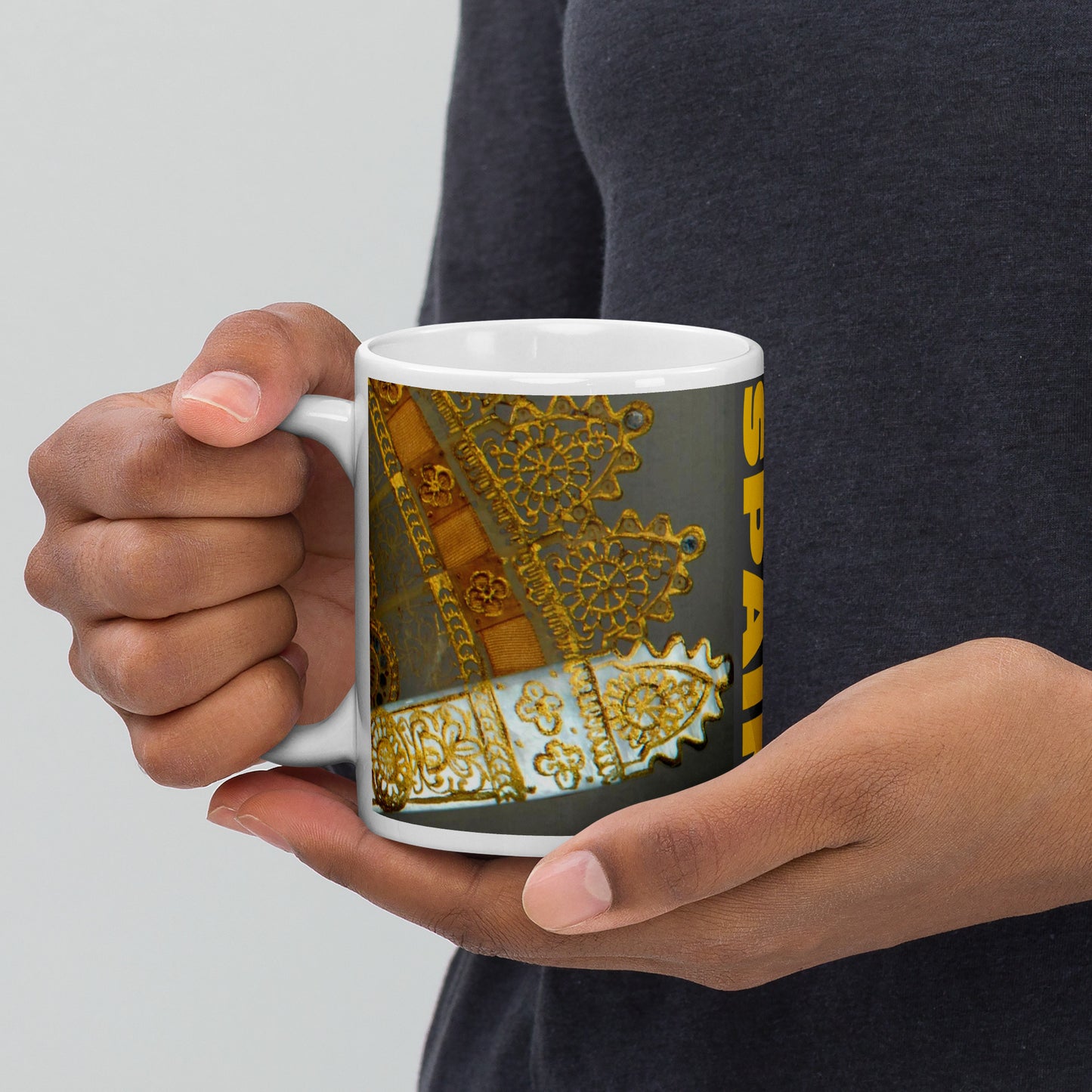 Taza blanca brillante RZ SPAIN