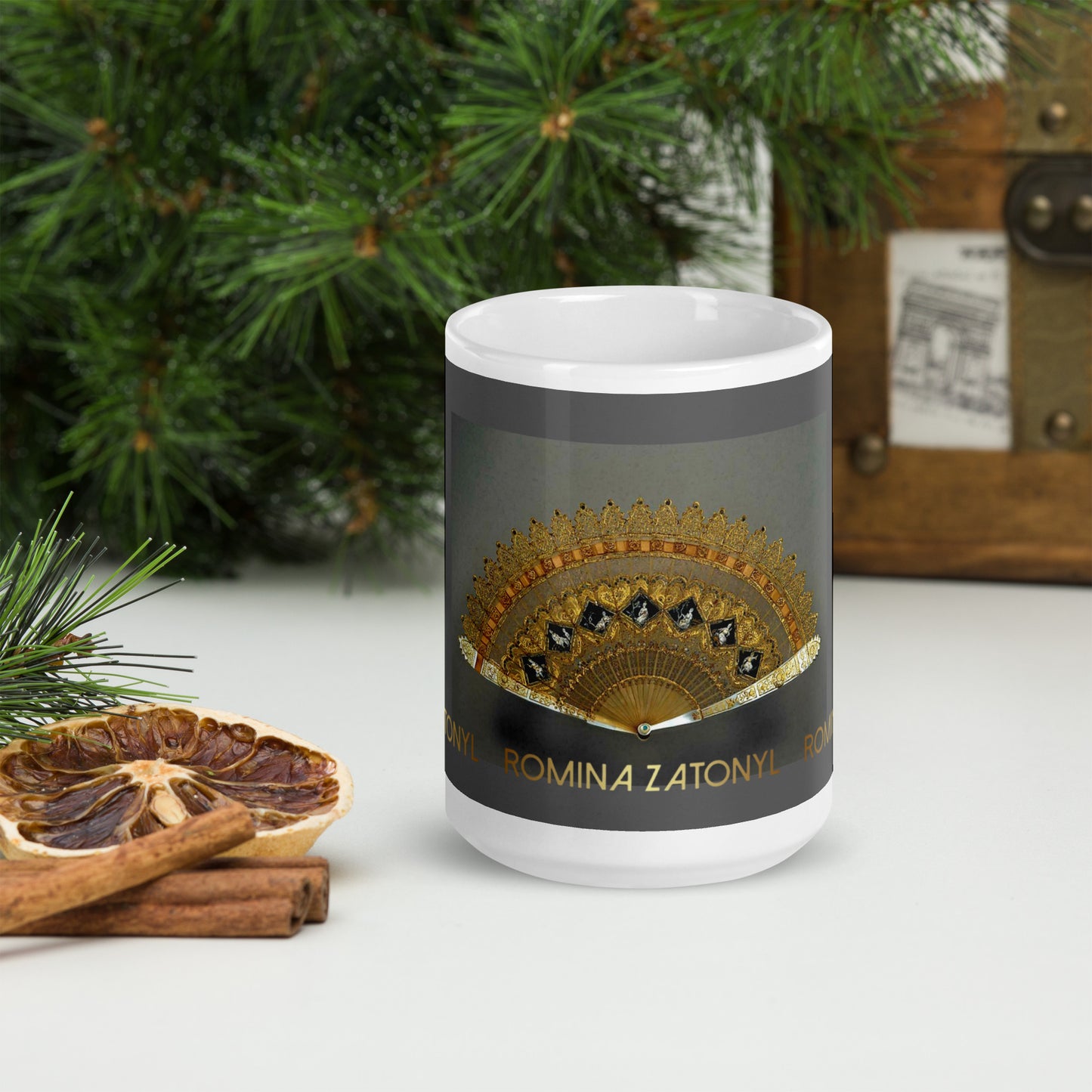 Taza blanca brillante RZ