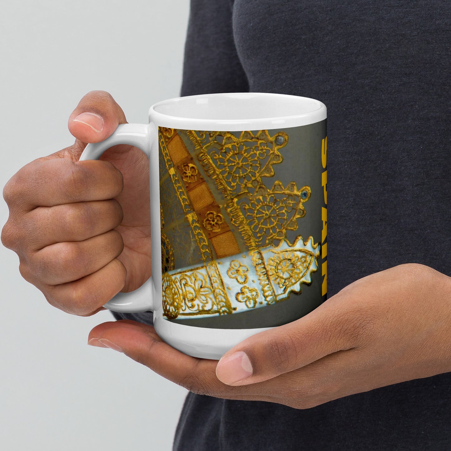 Taza blanca brillante RZ SPAIN