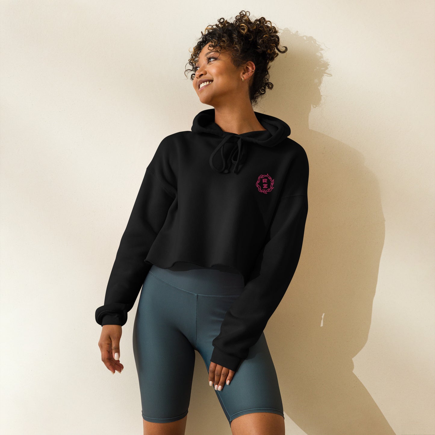 Sudadera corta RZ bordada y estampada