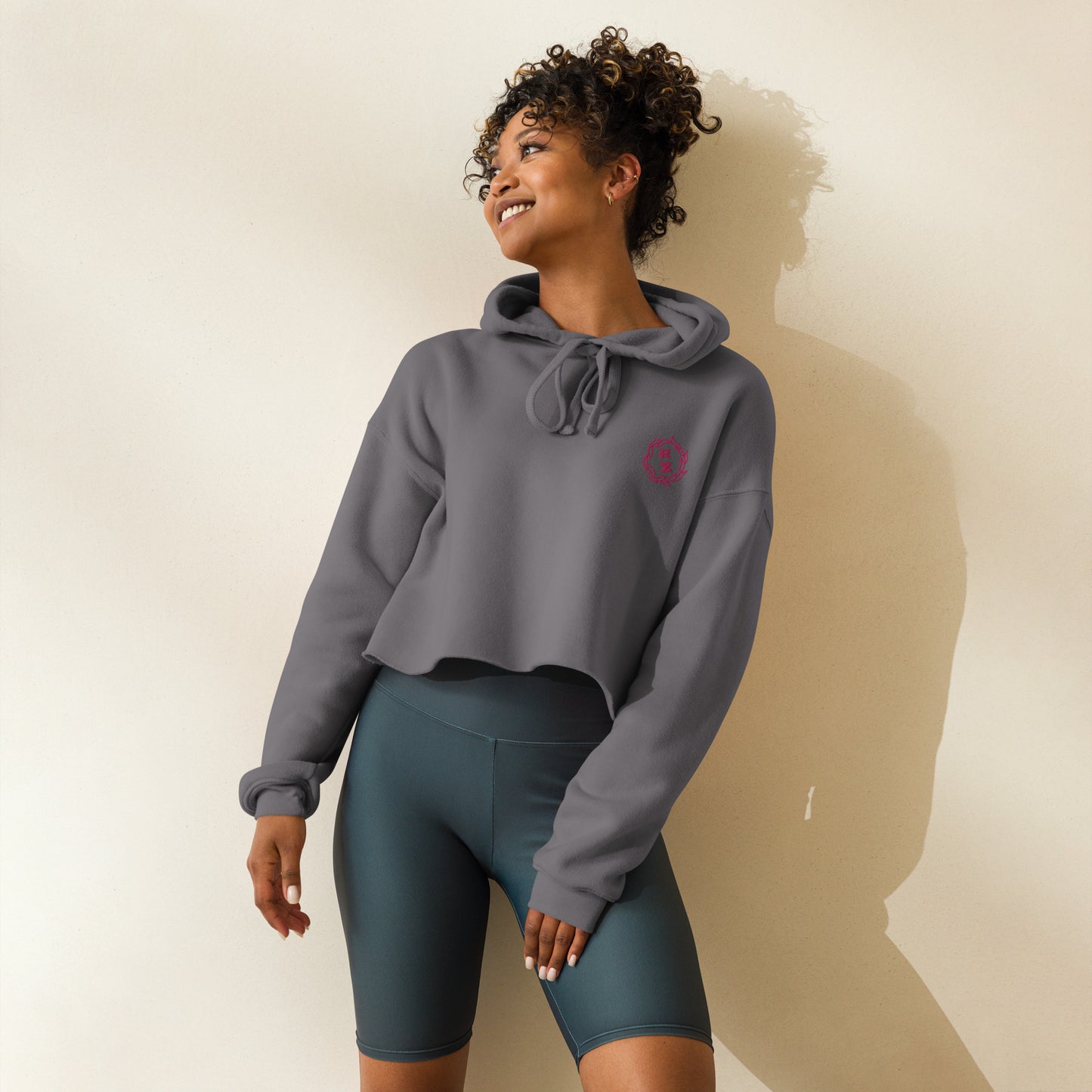 Sudadera corta RZ bordada y estampada