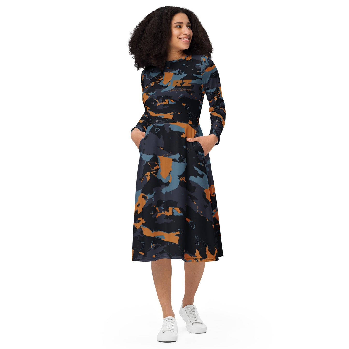 Vestido midi all over RZ