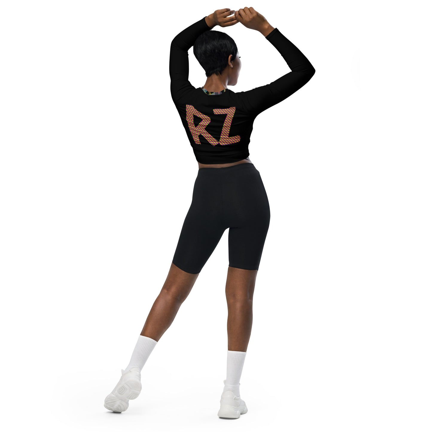 Crop top de manga larga de poliéster reciclado RZ