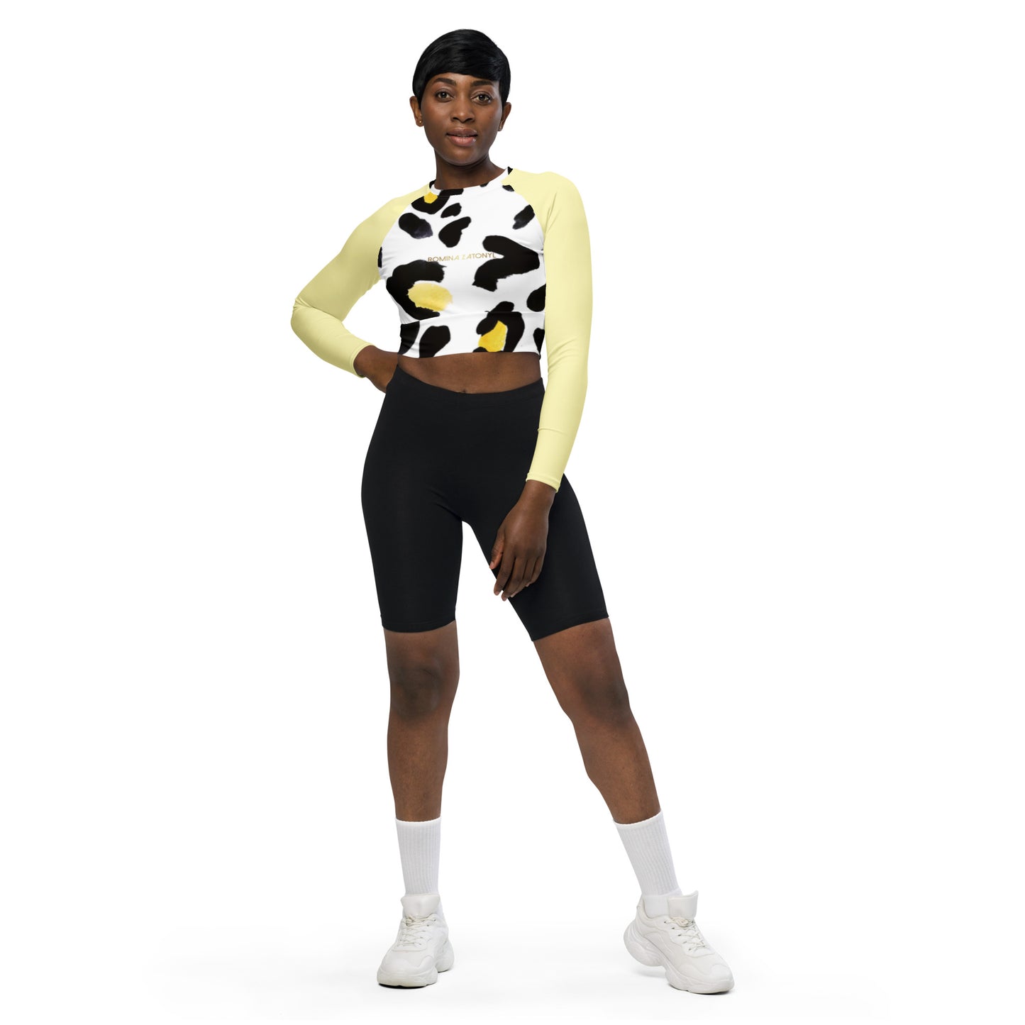 Crop top de poliéster RZ Leopard