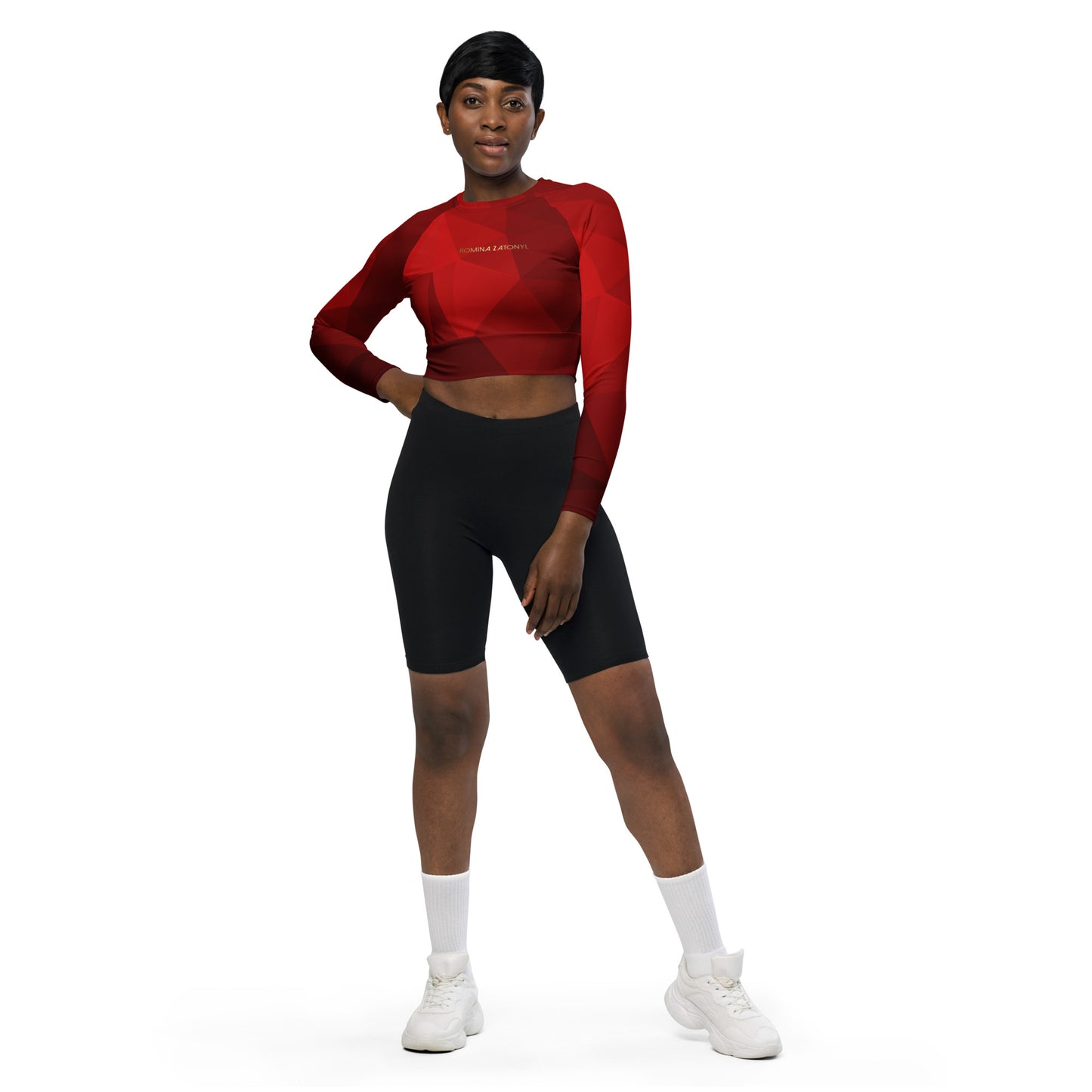 Crop top de poliéster RZ Rubí