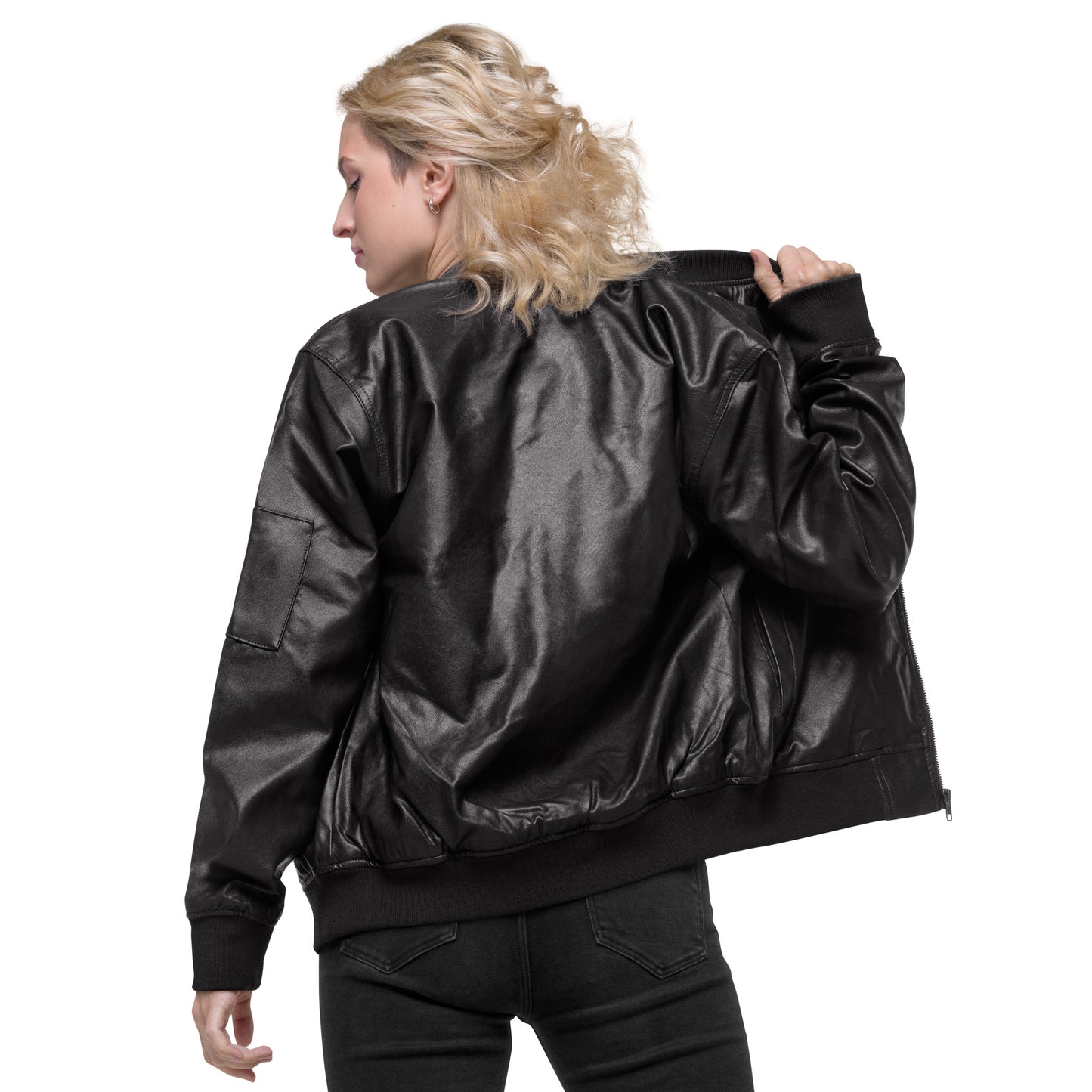 Chaqueta RZ bordada bomber piel vegana
