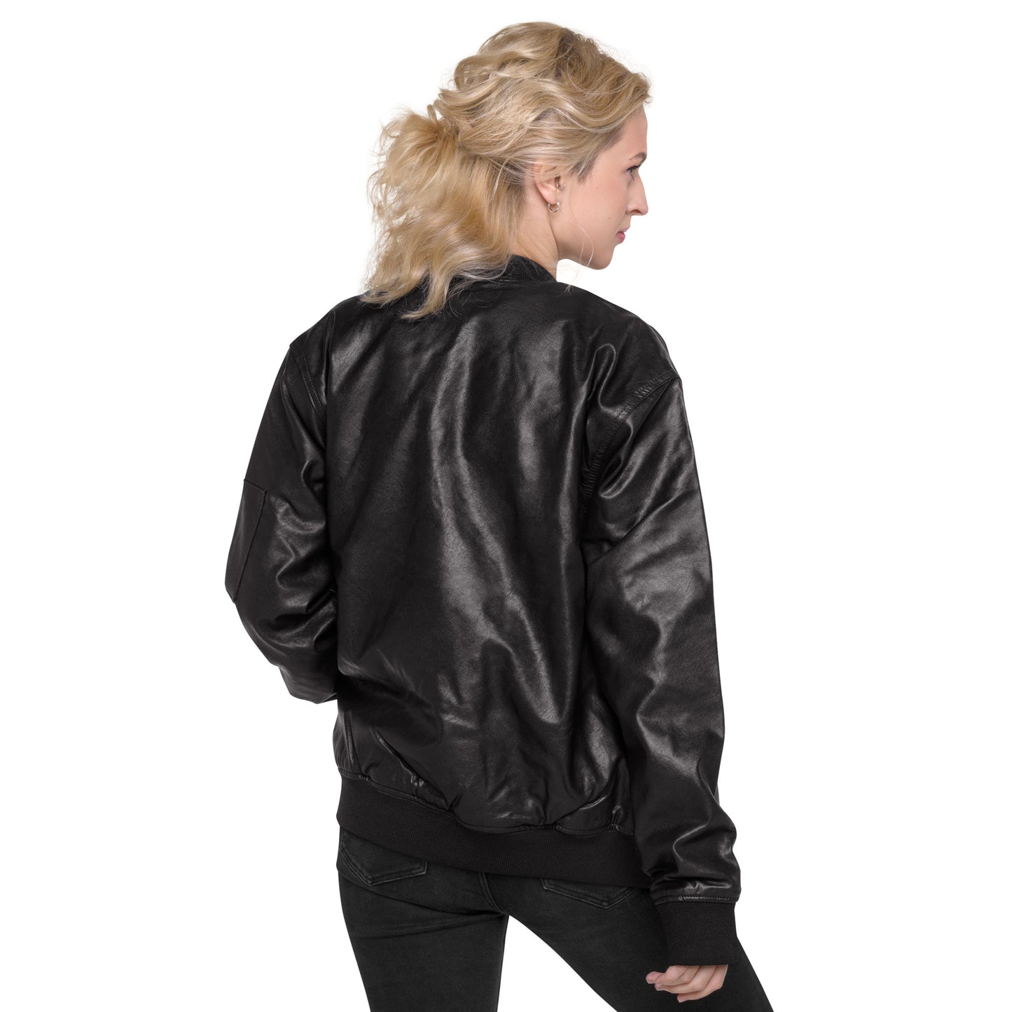 Chaqueta RZ bordada bomber piel vegana