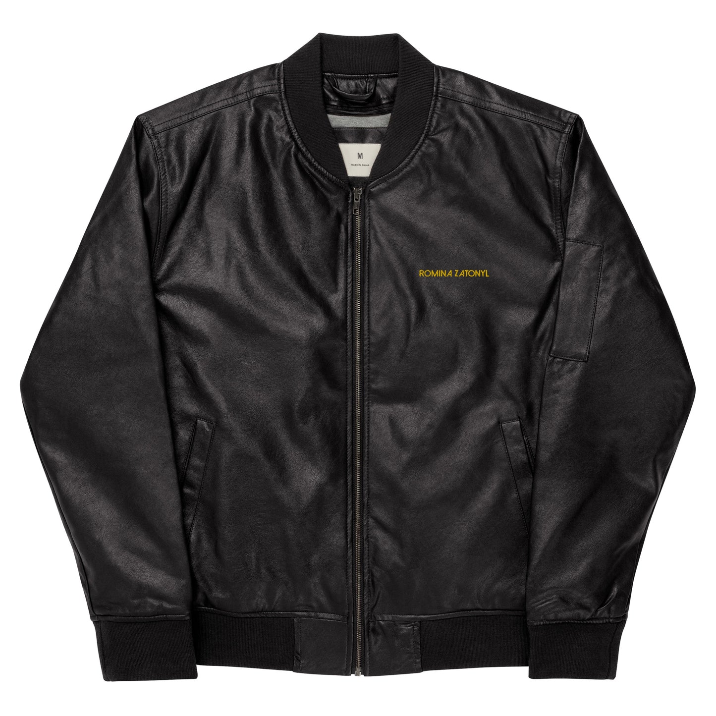 Chaqueta RZ bordada bomber piel vegana