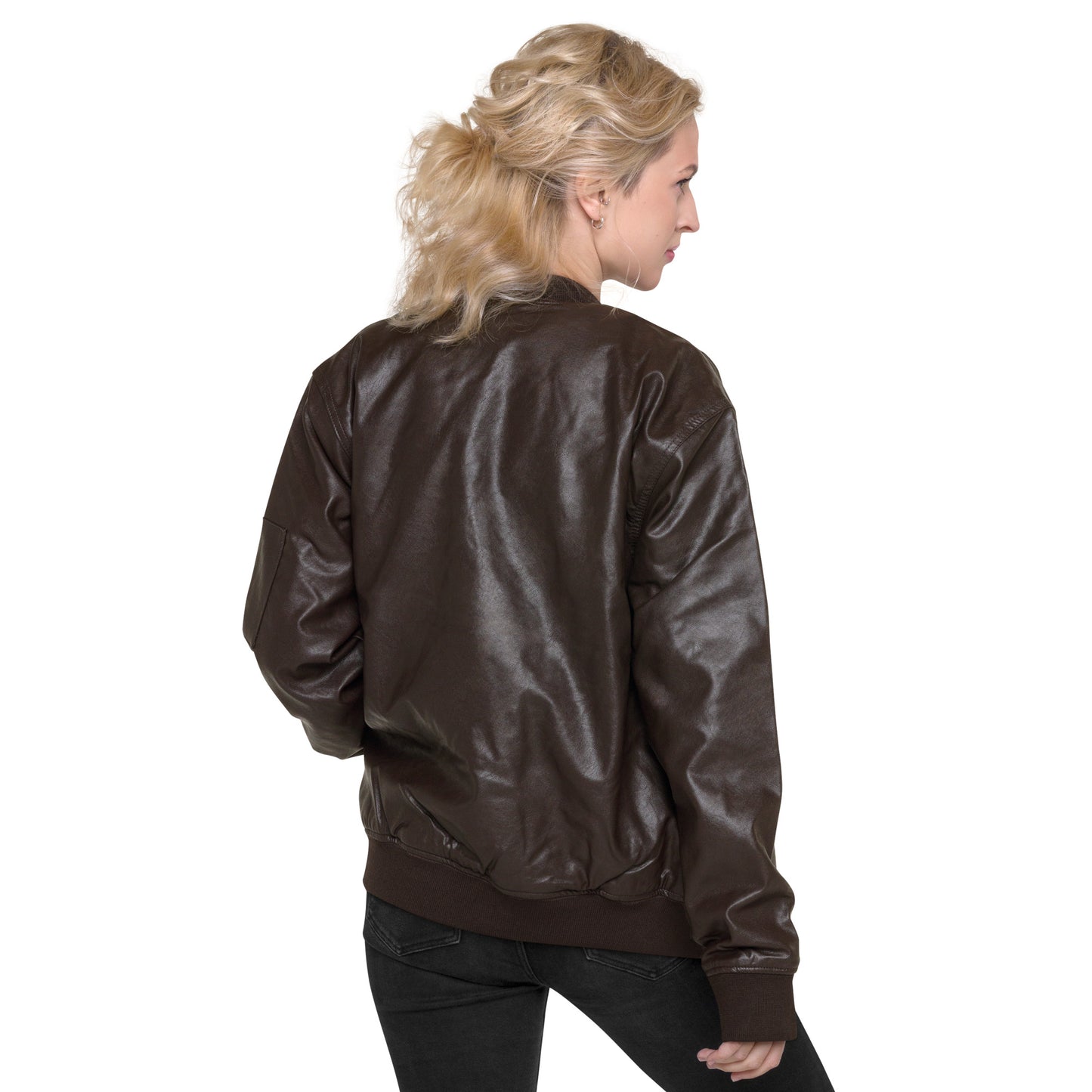 Chaqueta RZ bordada bomber piel vegana