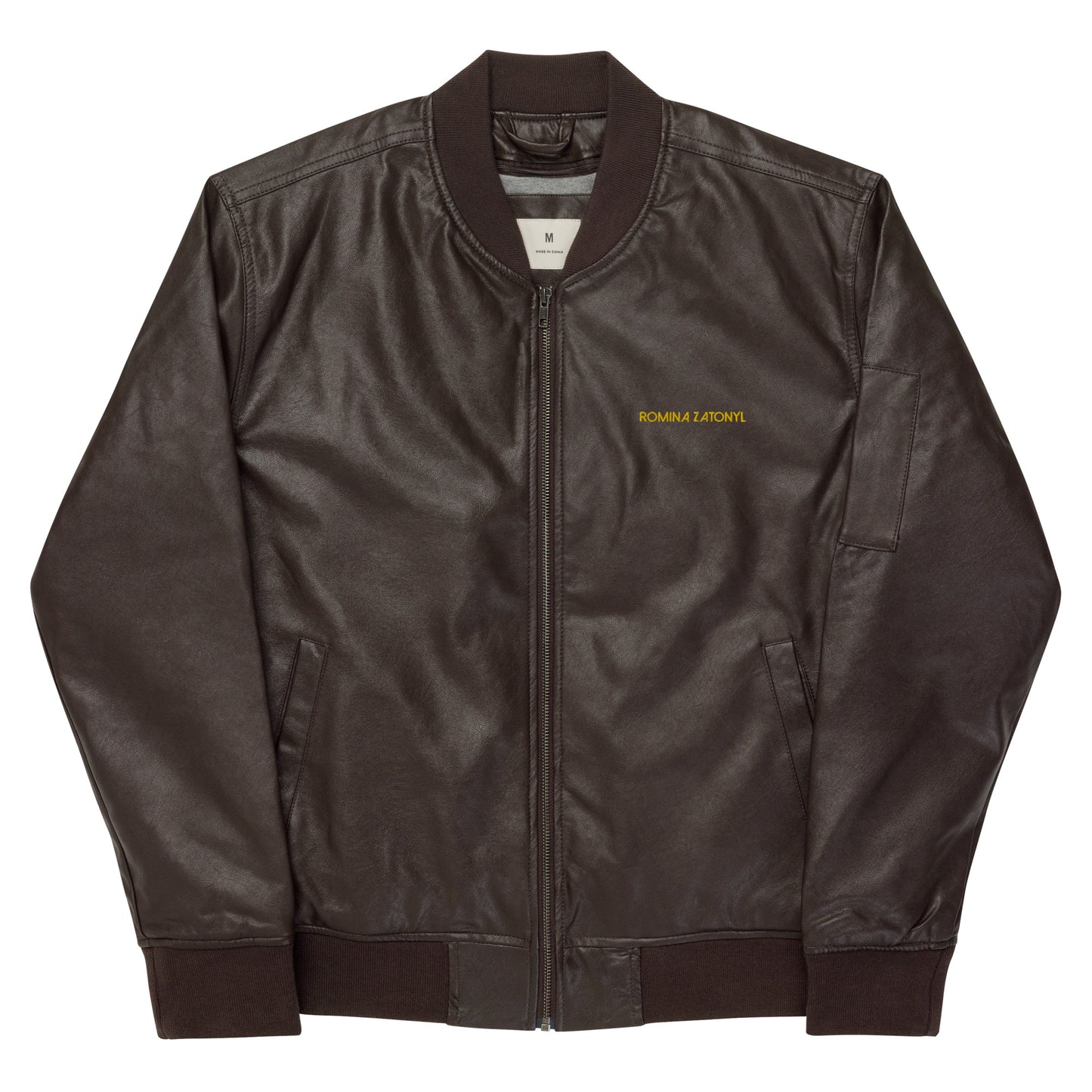 Chaqueta RZ bordada bomber piel vegana