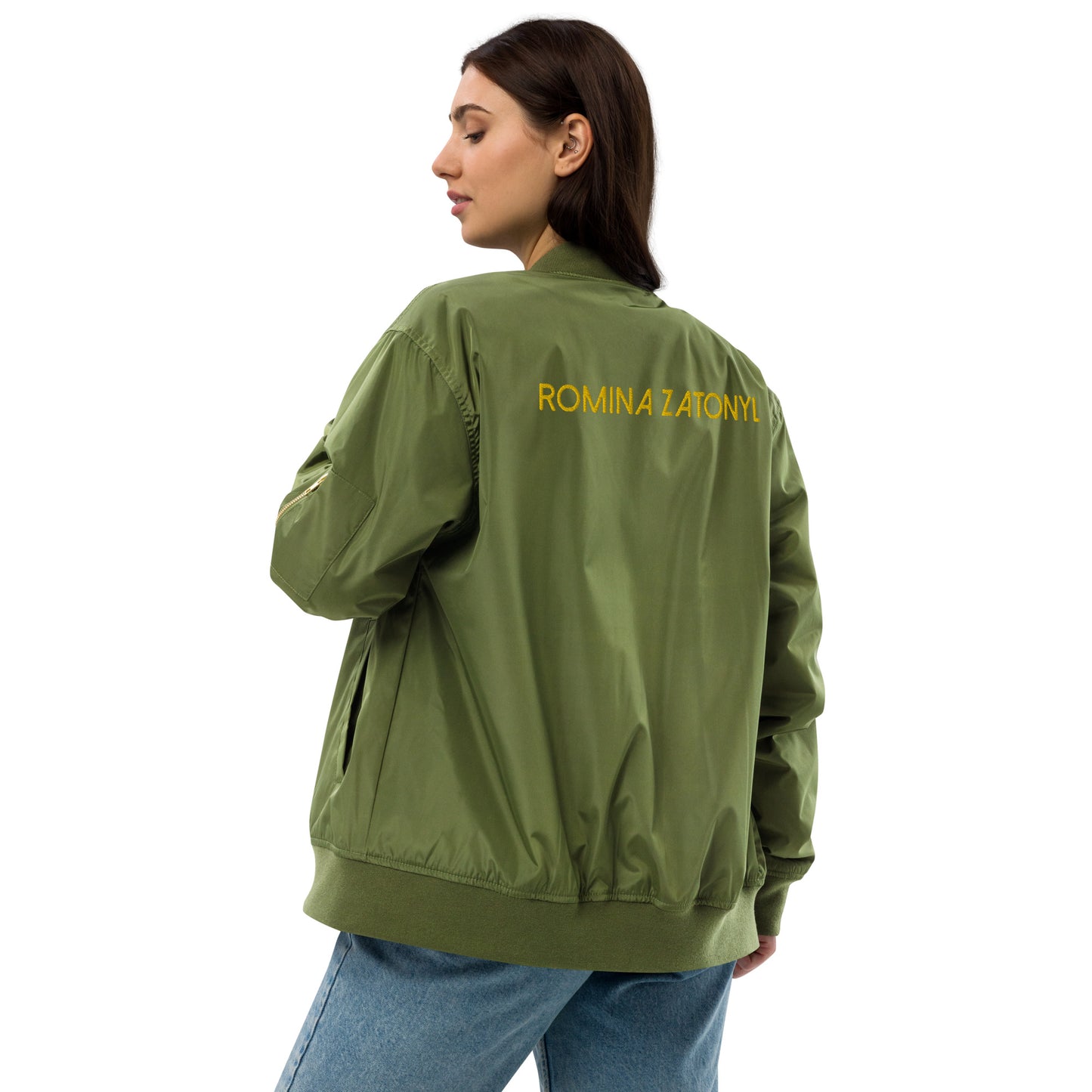 Chaqueta doble bordado bomber premium RZ unisex