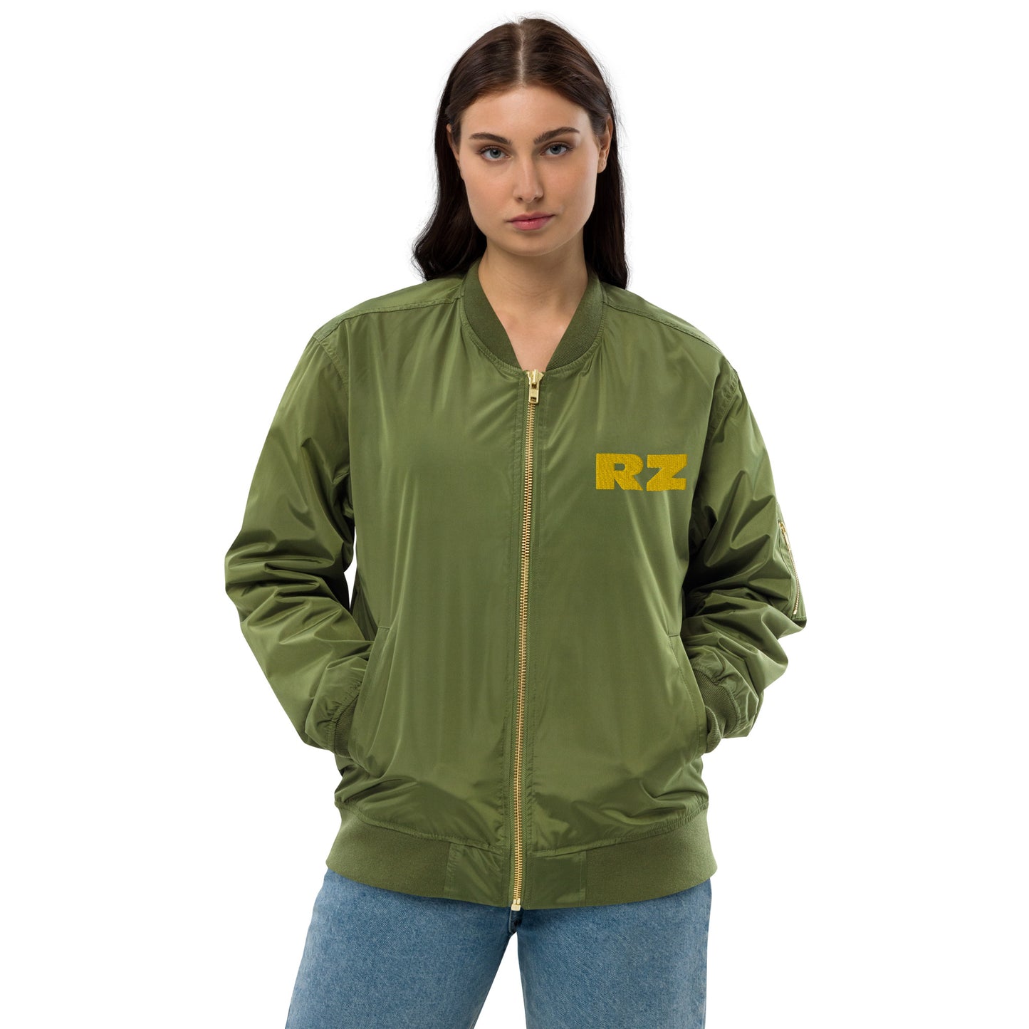 Chaqueta doble bordado bomber premium RZ unisex