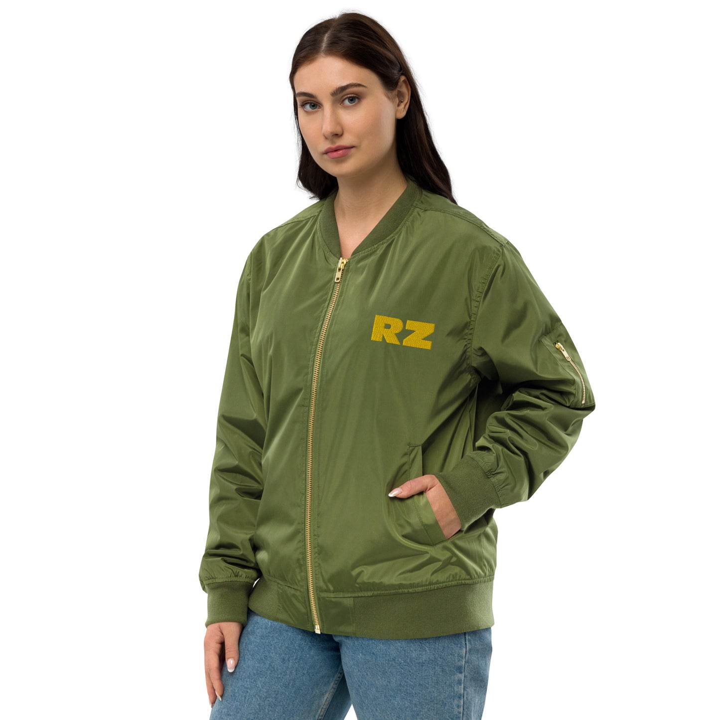 Chaqueta doble bordado bomber premium RZ unisex